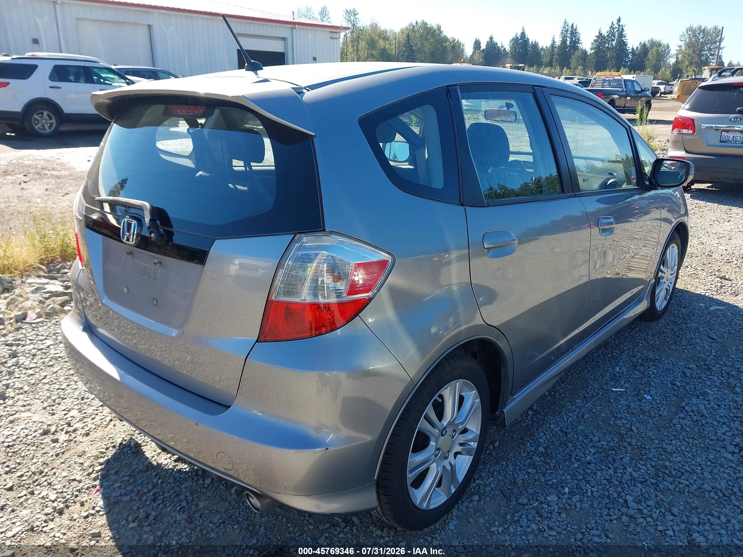 2010 Honda Fit Sport Gray vin: JHMGE8H43AC036494
