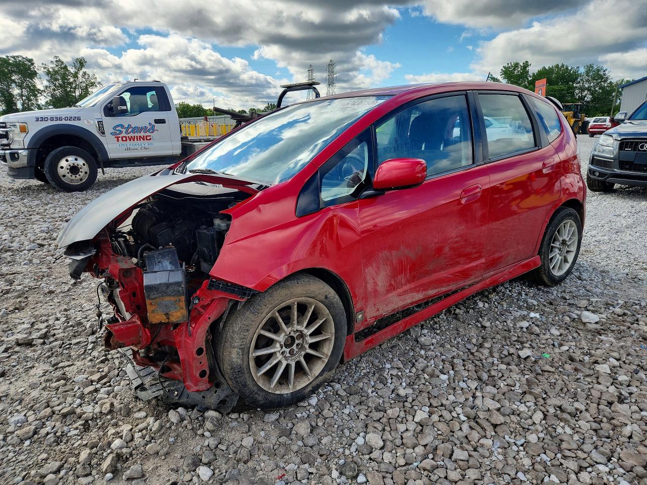2010 Honda Fit Sport Red vin: JHMGE8H43AS002240
