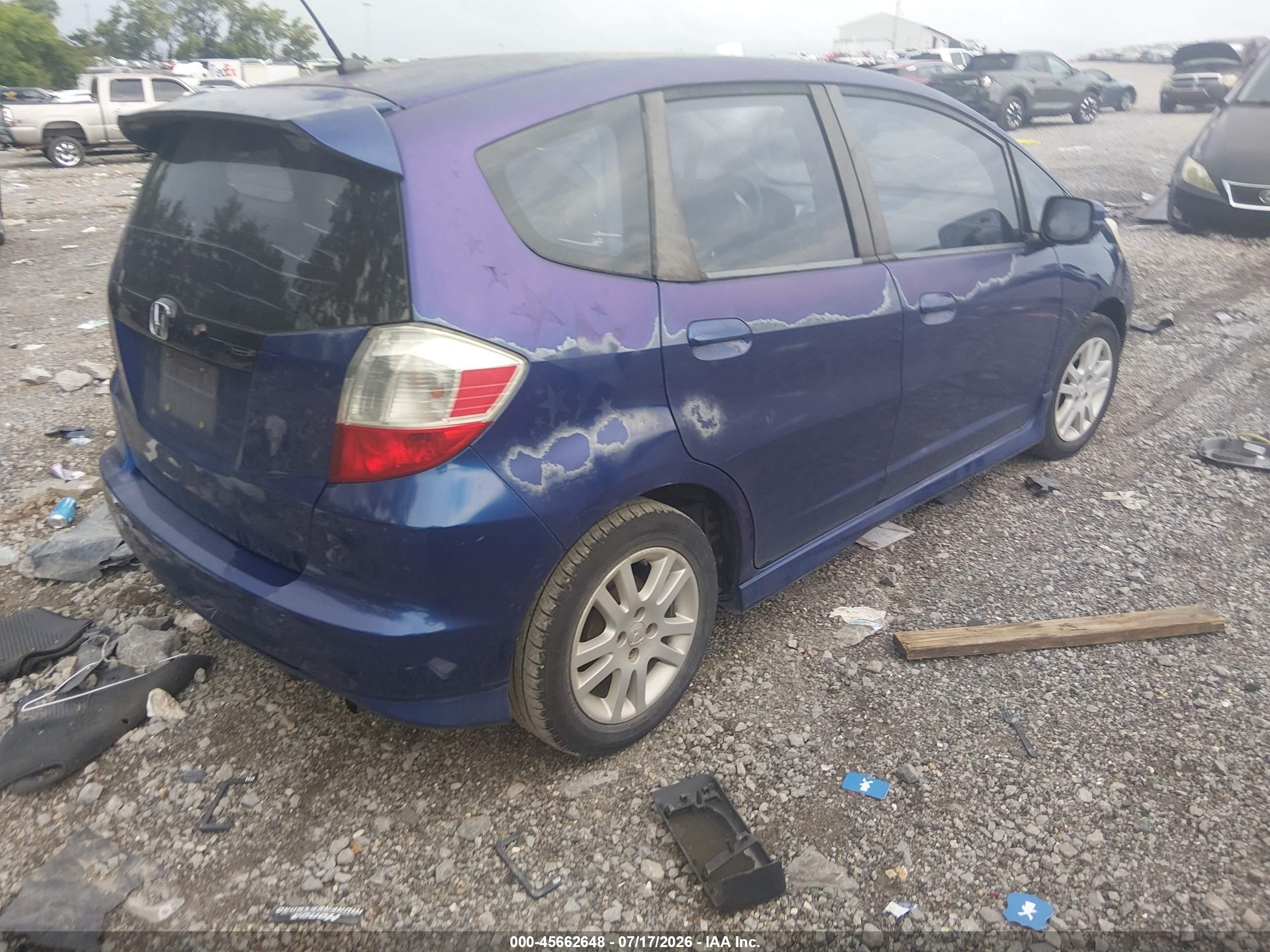 2010 Honda Fit Sport Синий vin: JHMGE8H43AS011245