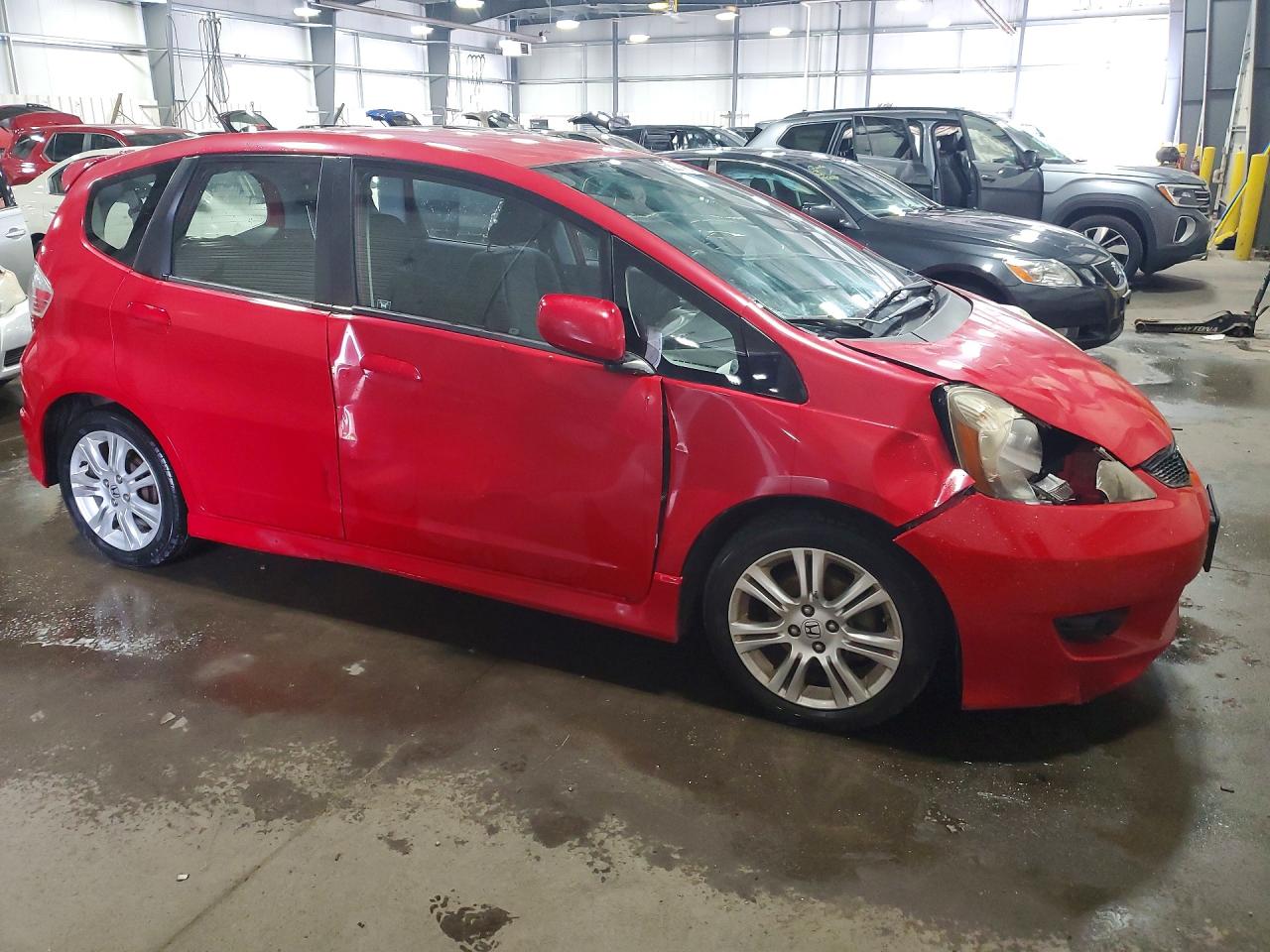 2010 Honda Fit Sport Red vin: JHMGE8H44AC011622