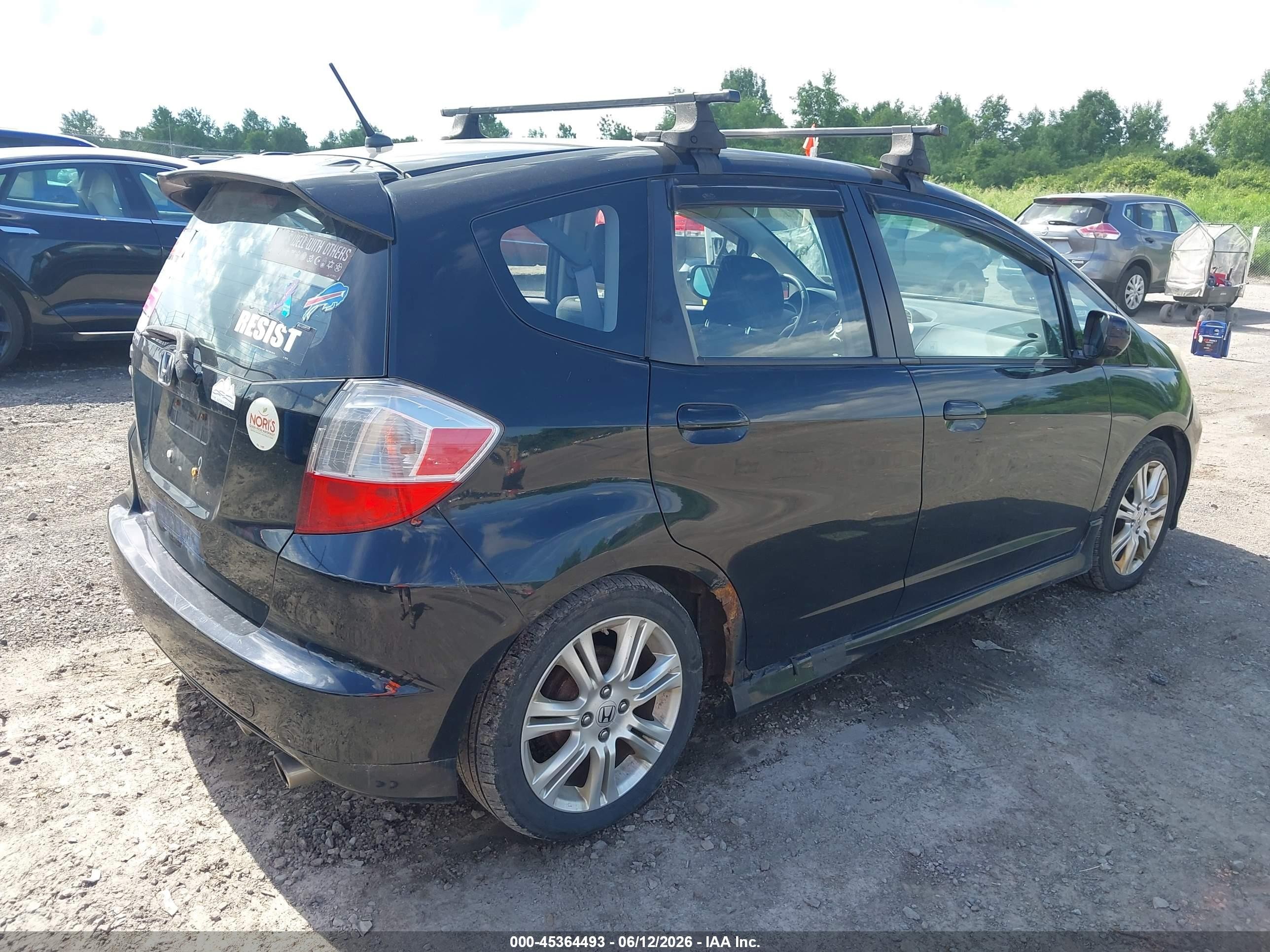 2010 Honda Fit Sport Black vin: JHMGE8H44AC022670