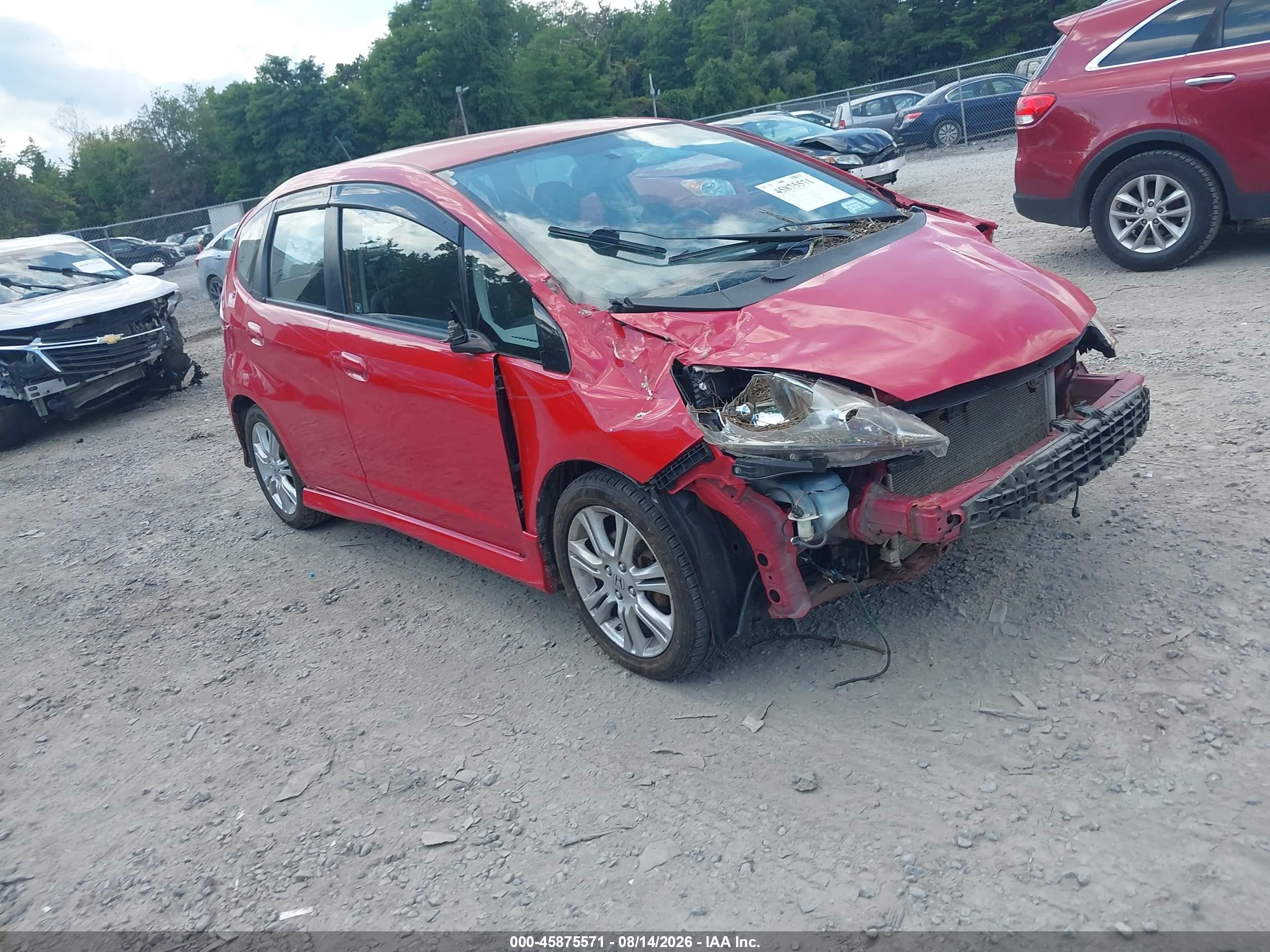 2010 Honda Fit Sport Red vin: JHMGE8H44AC031773