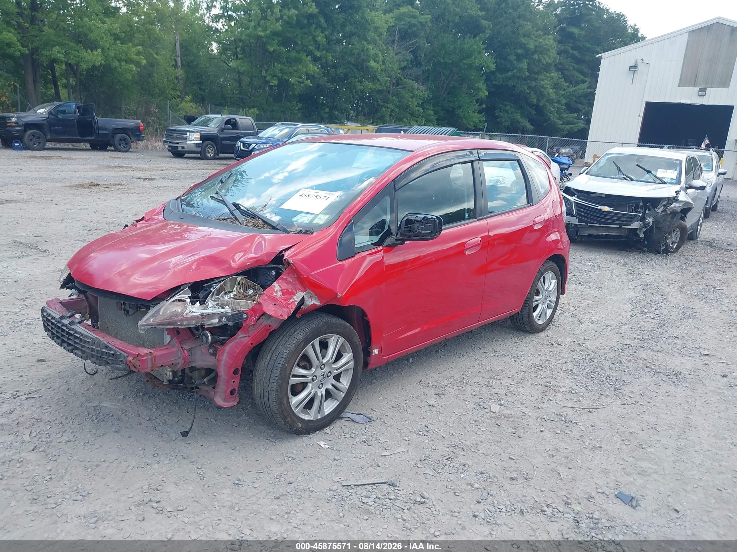 2010 Honda Fit Sport Red vin: JHMGE8H44AC031773