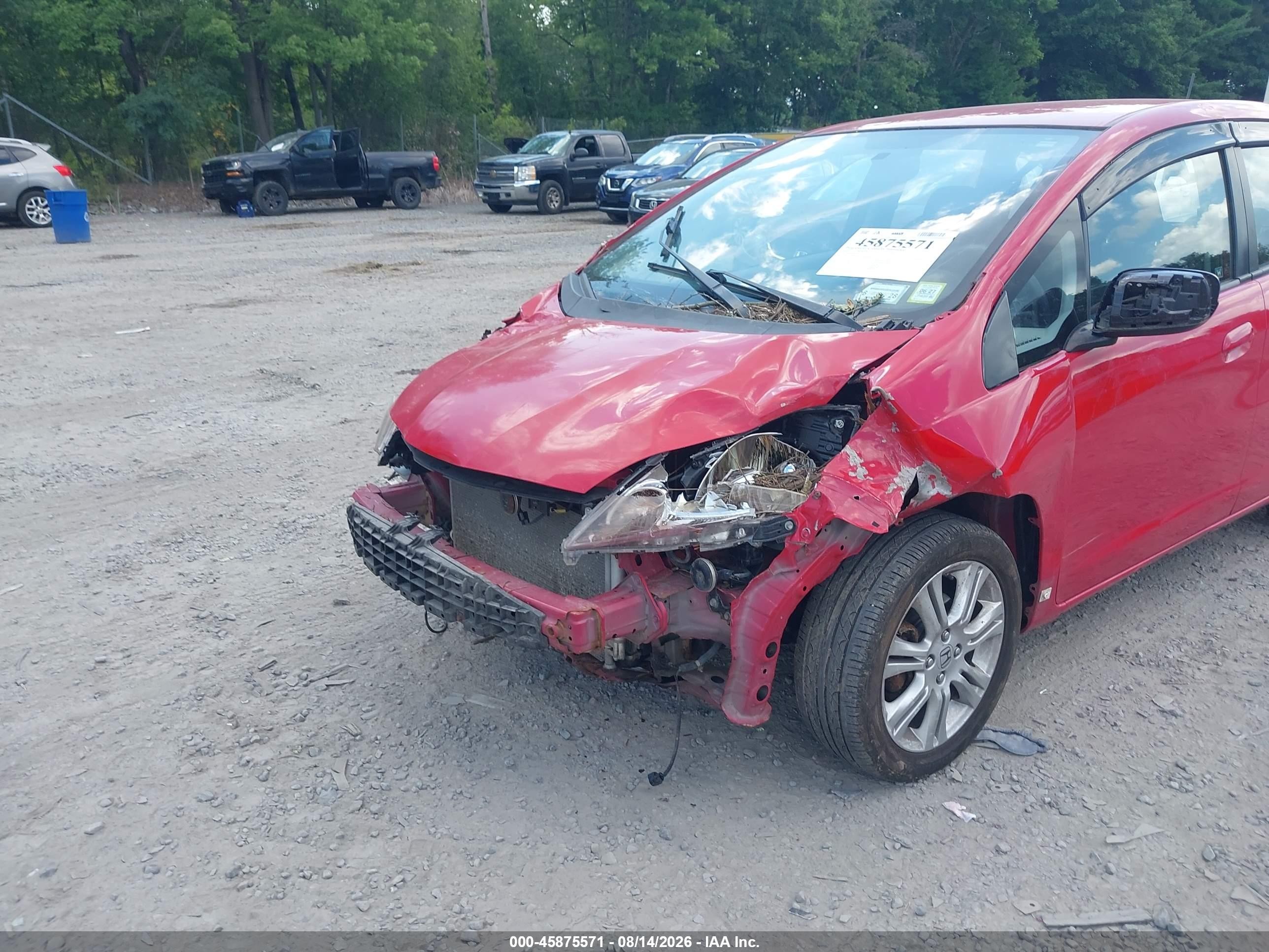 2010 Honda Fit Sport Red vin: JHMGE8H44AC031773