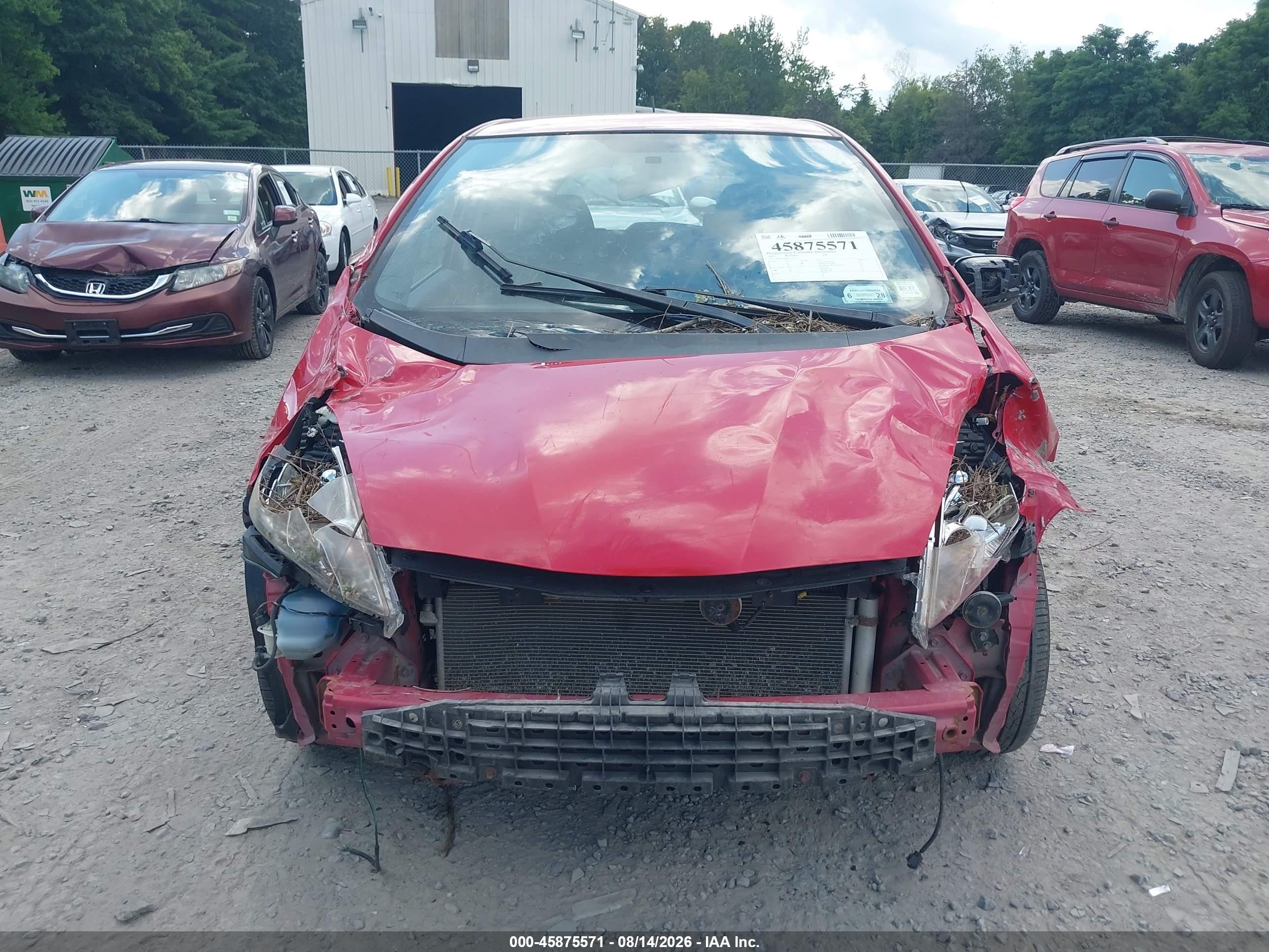 2010 Honda Fit Sport Red vin: JHMGE8H44AC031773