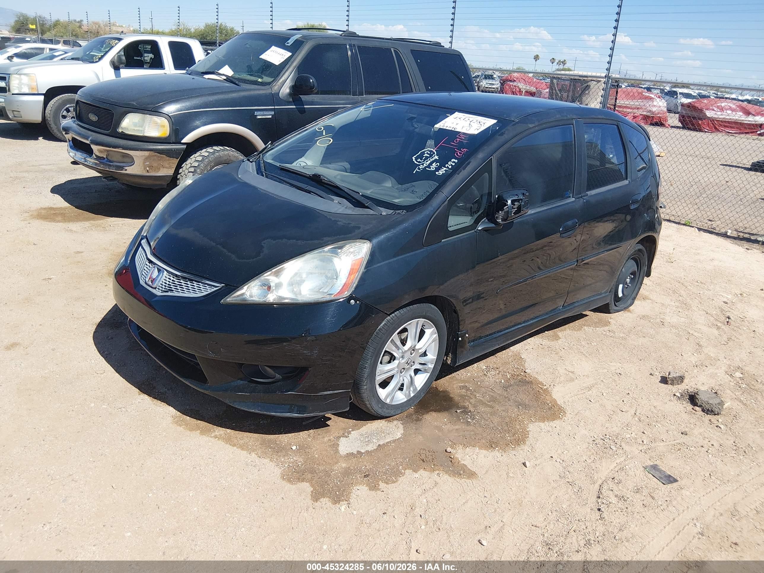 2010 Honda Fit Sport Black vin: JHMGE8H45AC004288