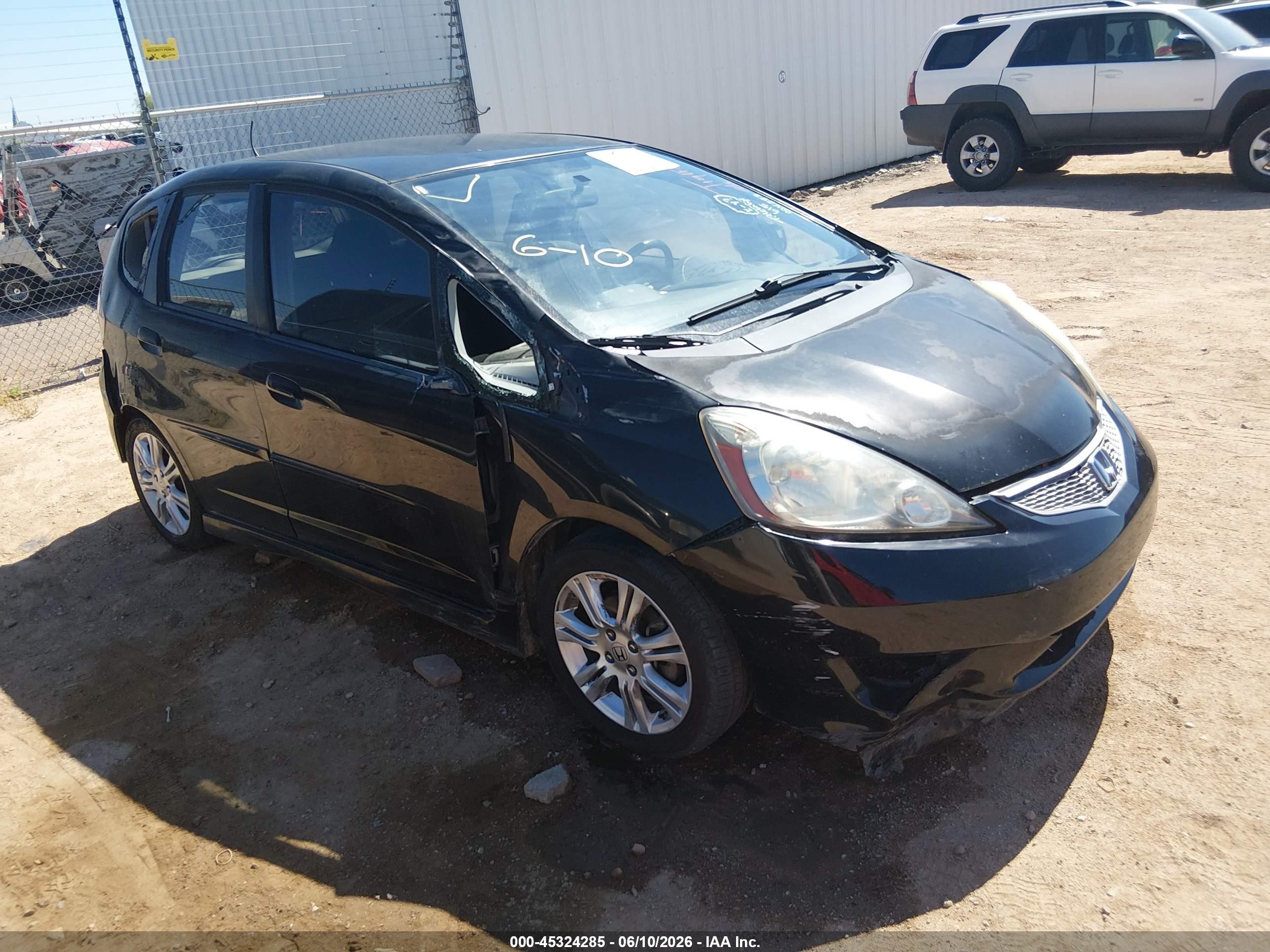 2010 Honda Fit Sport Black vin: JHMGE8H45AC004288