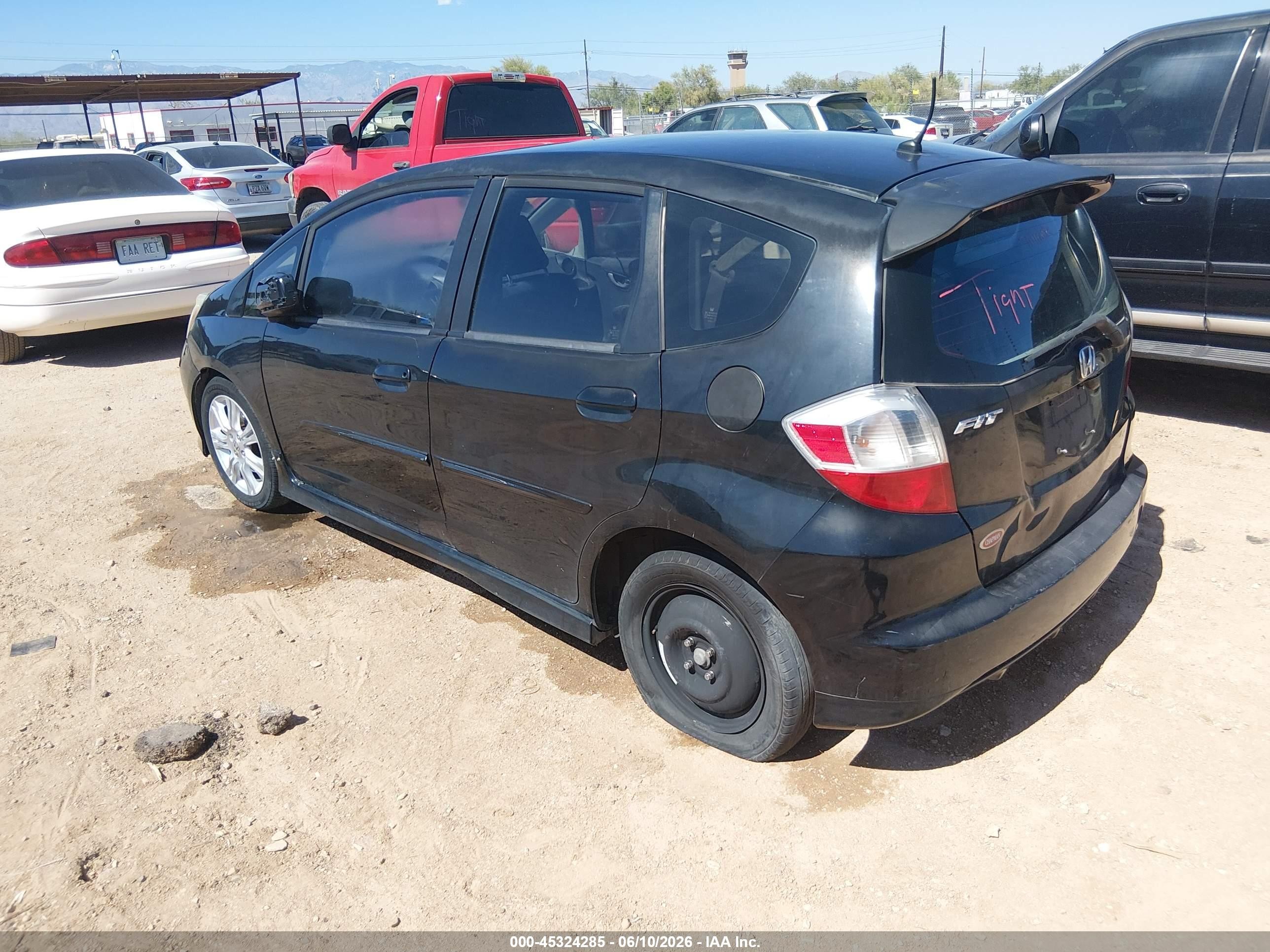 2010 Honda Fit Sport Black vin: JHMGE8H45AC004288