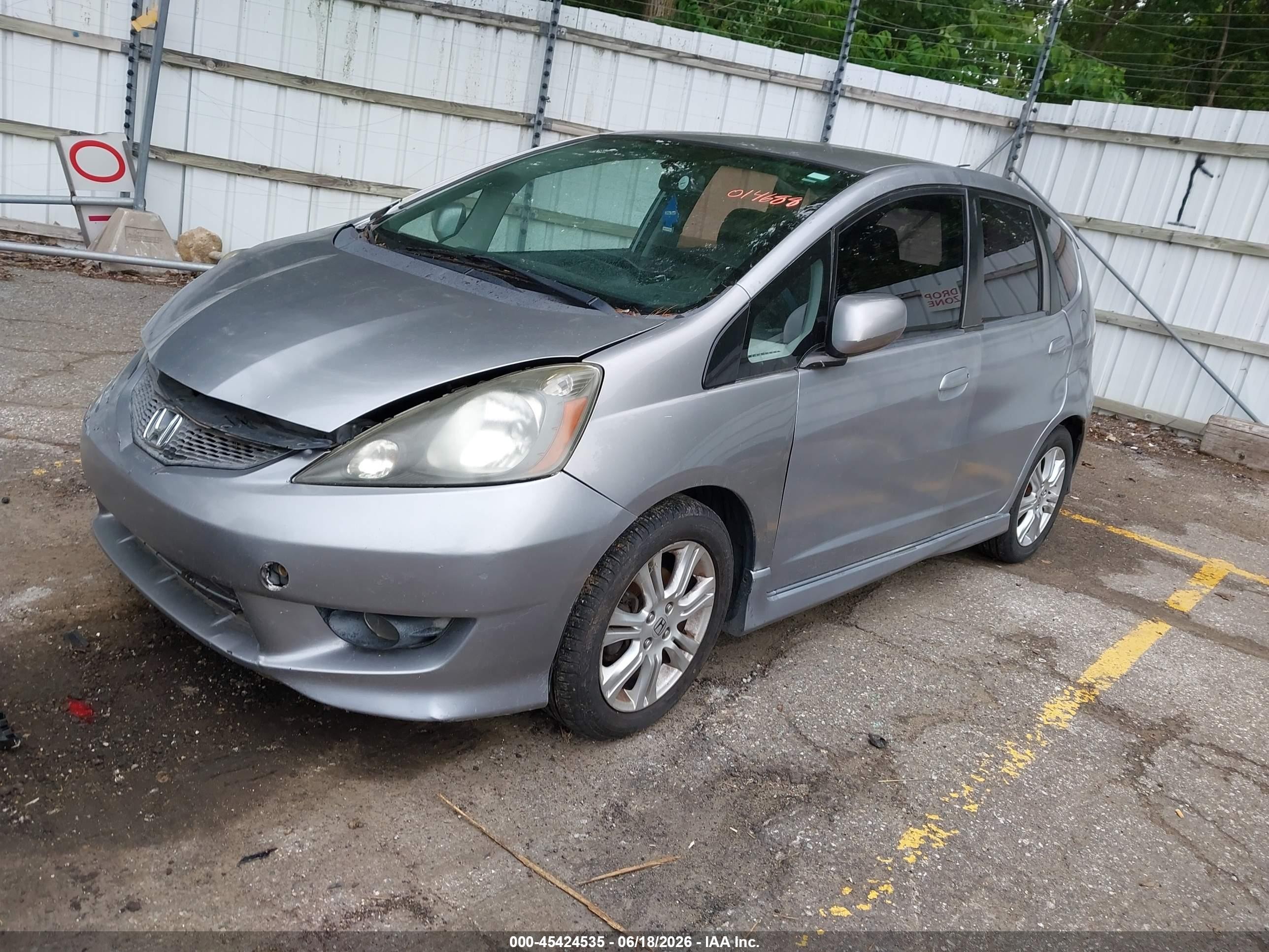 2010 Honda Fit Sport Silver vin: JHMGE8H45AC014688