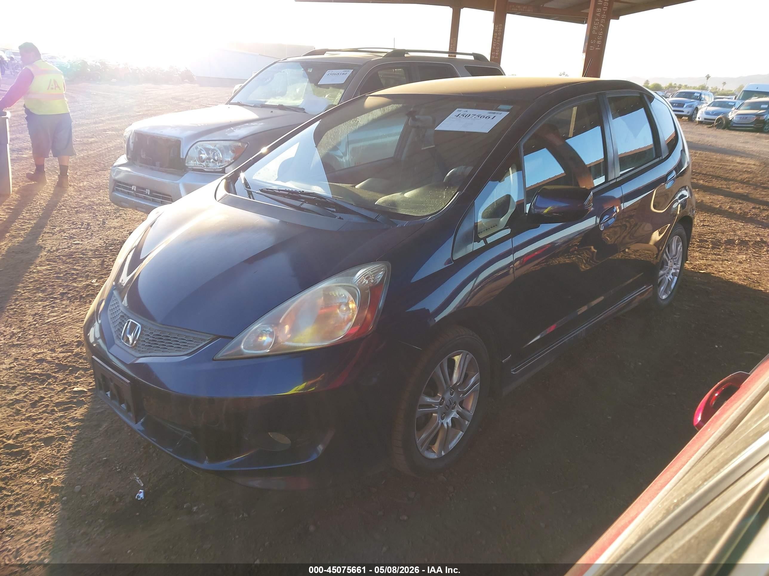2010 Honda Fit Sport Синий vin: JHMGE8H45AC029062