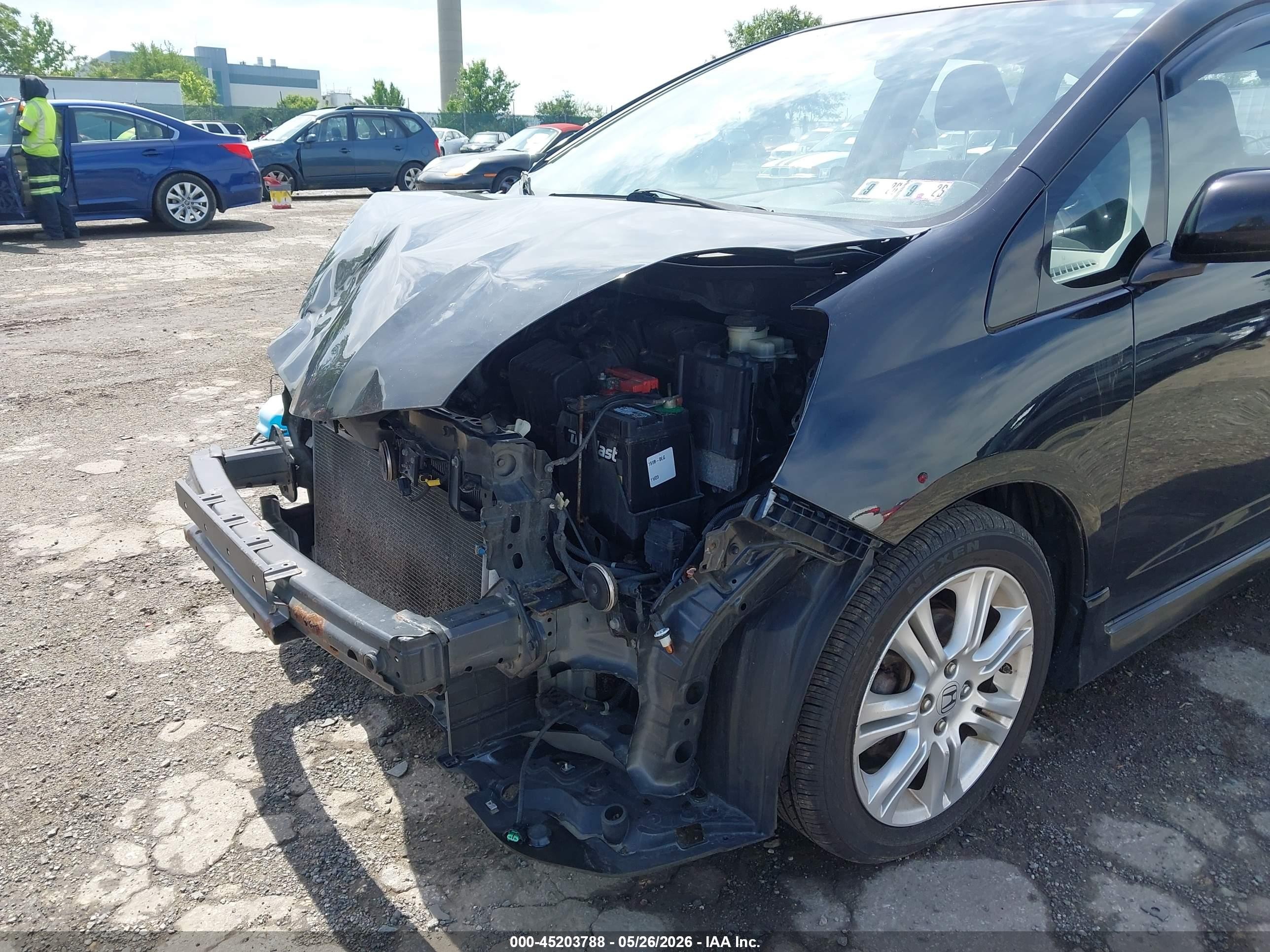 2010 Honda Fit Sport Черный vin: JHMGE8H46AC039051
