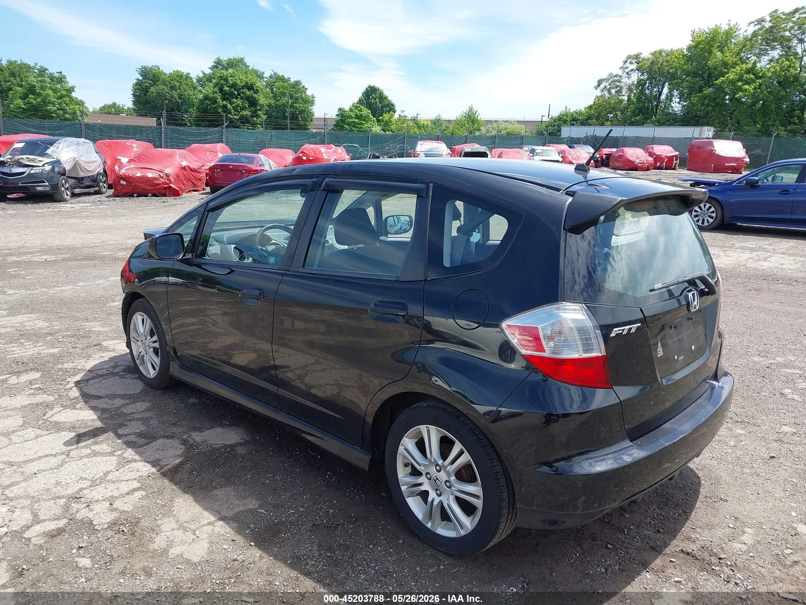 2010 Honda Fit Sport Черный vin: JHMGE8H46AC039051