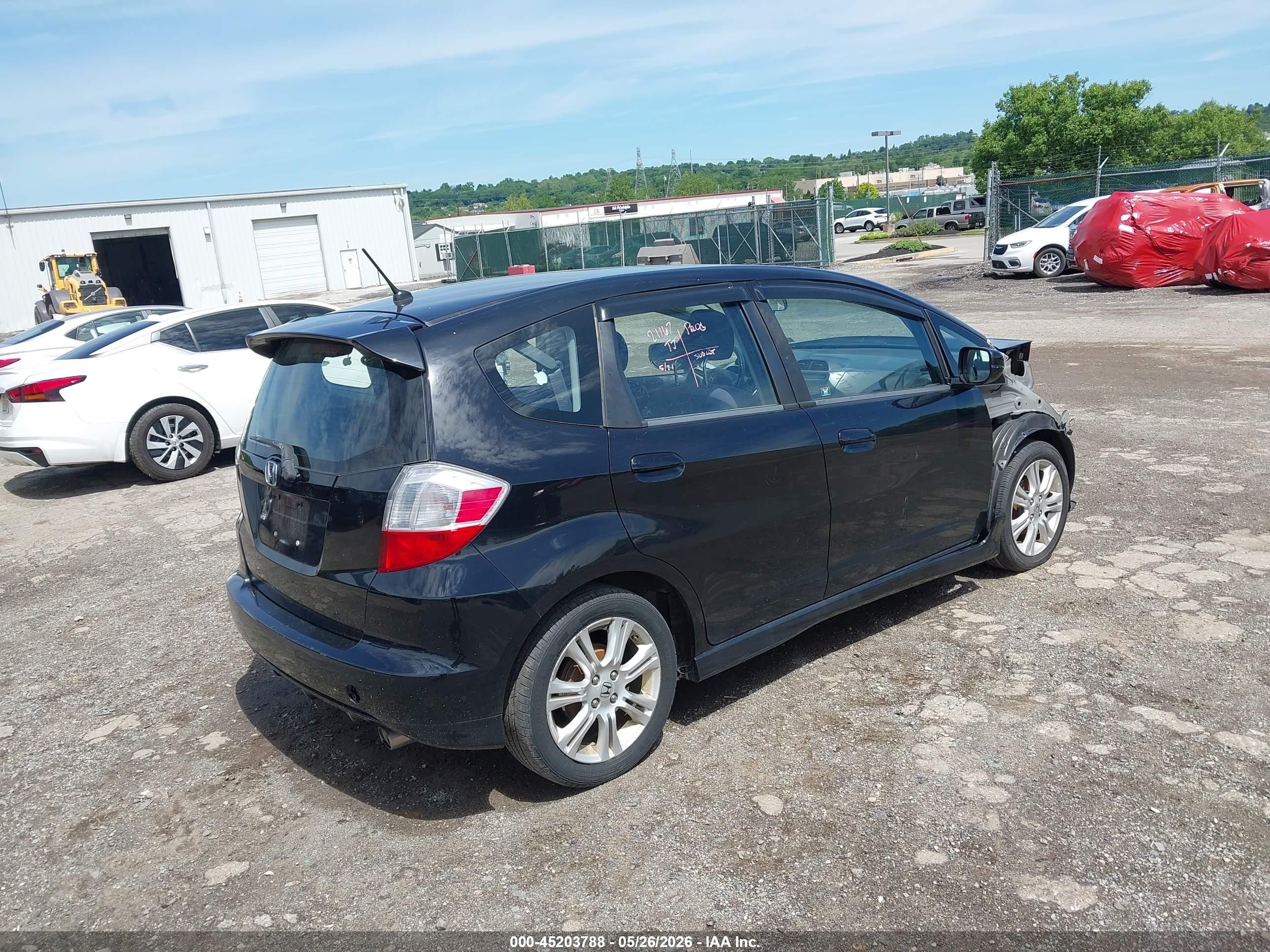 2010 Honda Fit Sport Черный vin: JHMGE8H46AC039051
