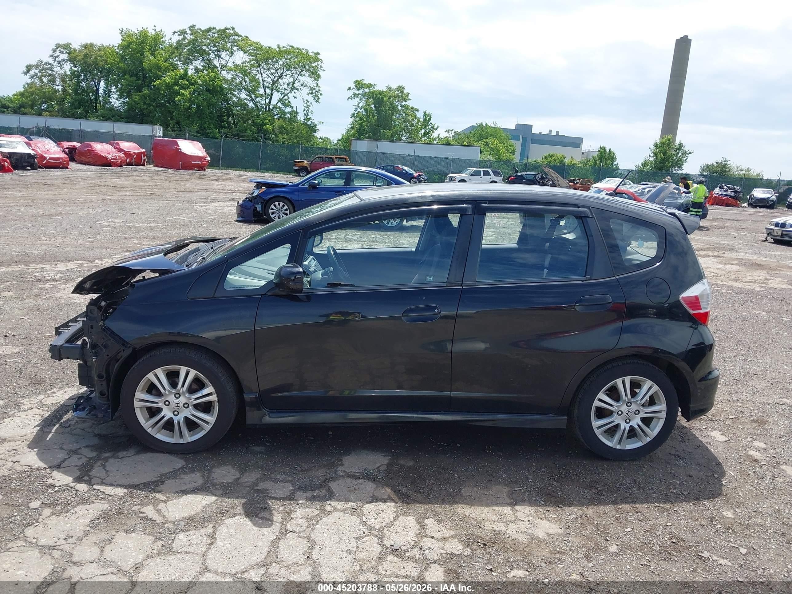 2010 Honda Fit Sport Черный vin: JHMGE8H46AC039051