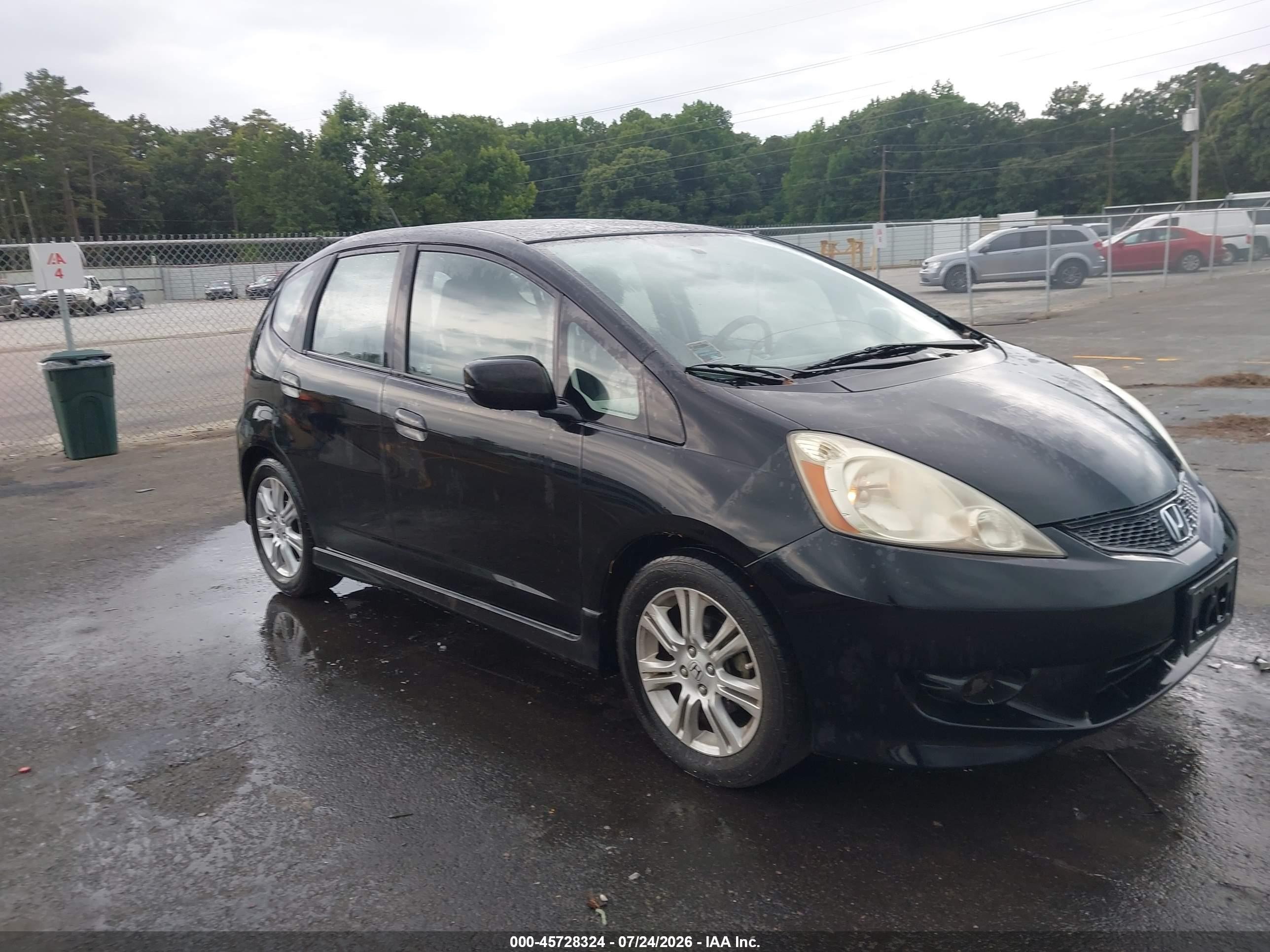 2010 Honda Fit Sport Черный vin: JHMGE8H46AC039695