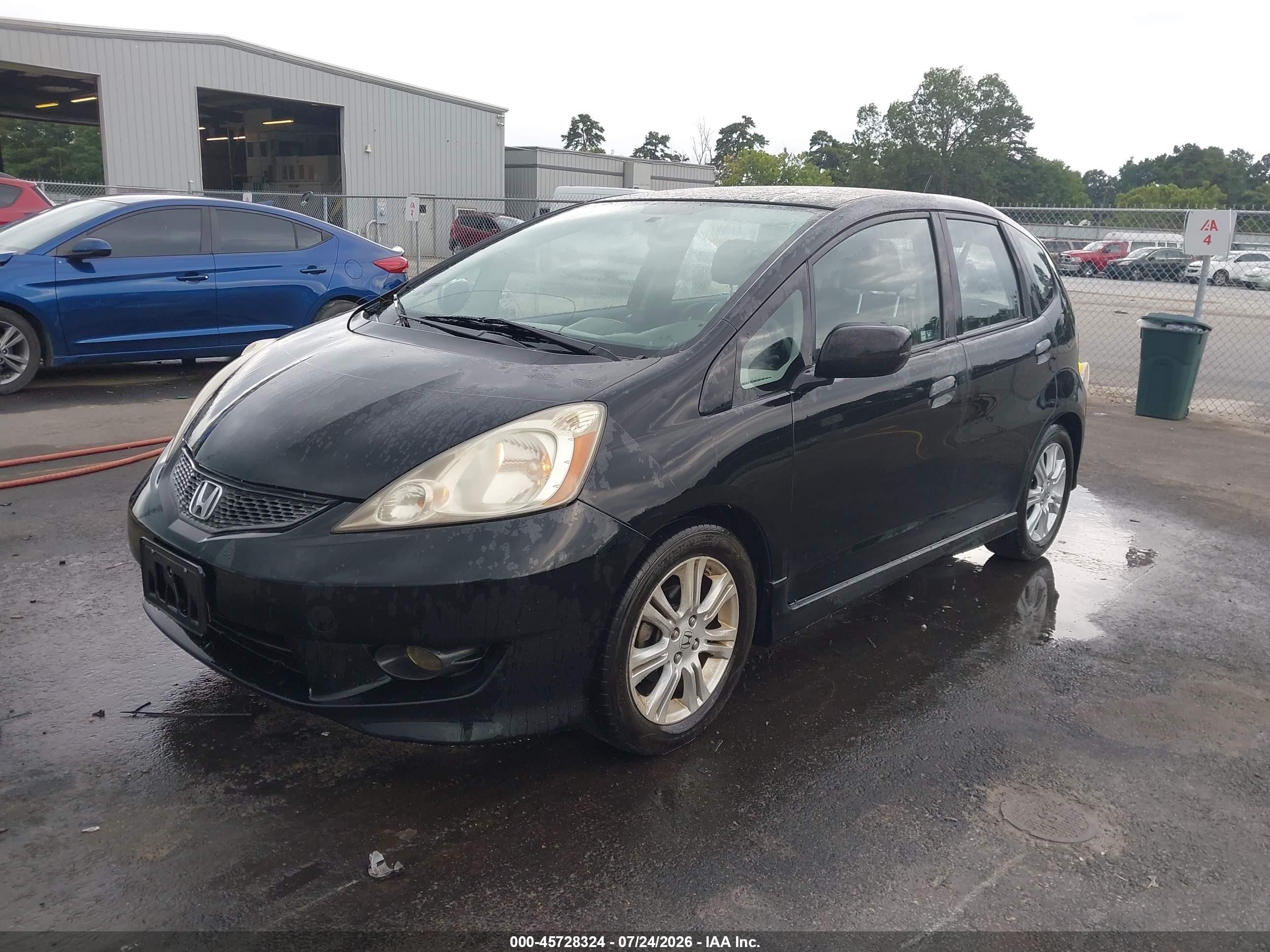 2010 Honda Fit Sport Черный vin: JHMGE8H46AC039695