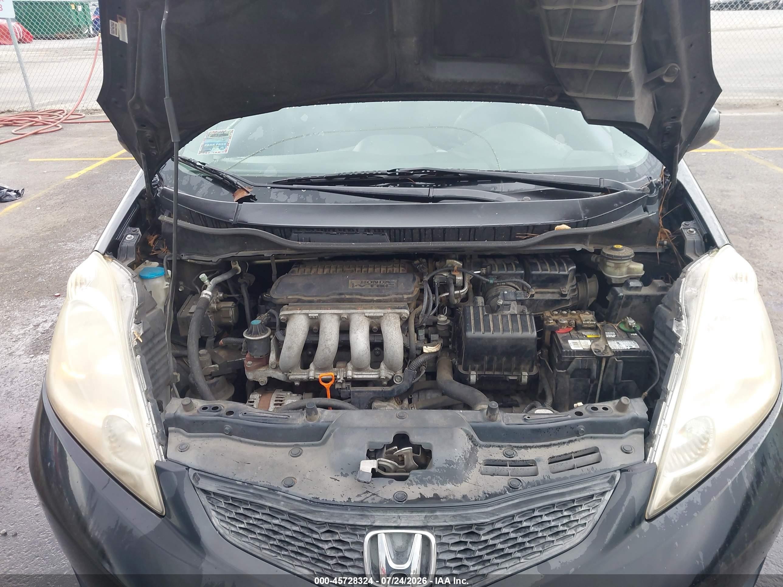 2010 Honda Fit Sport Черный vin: JHMGE8H46AC039695