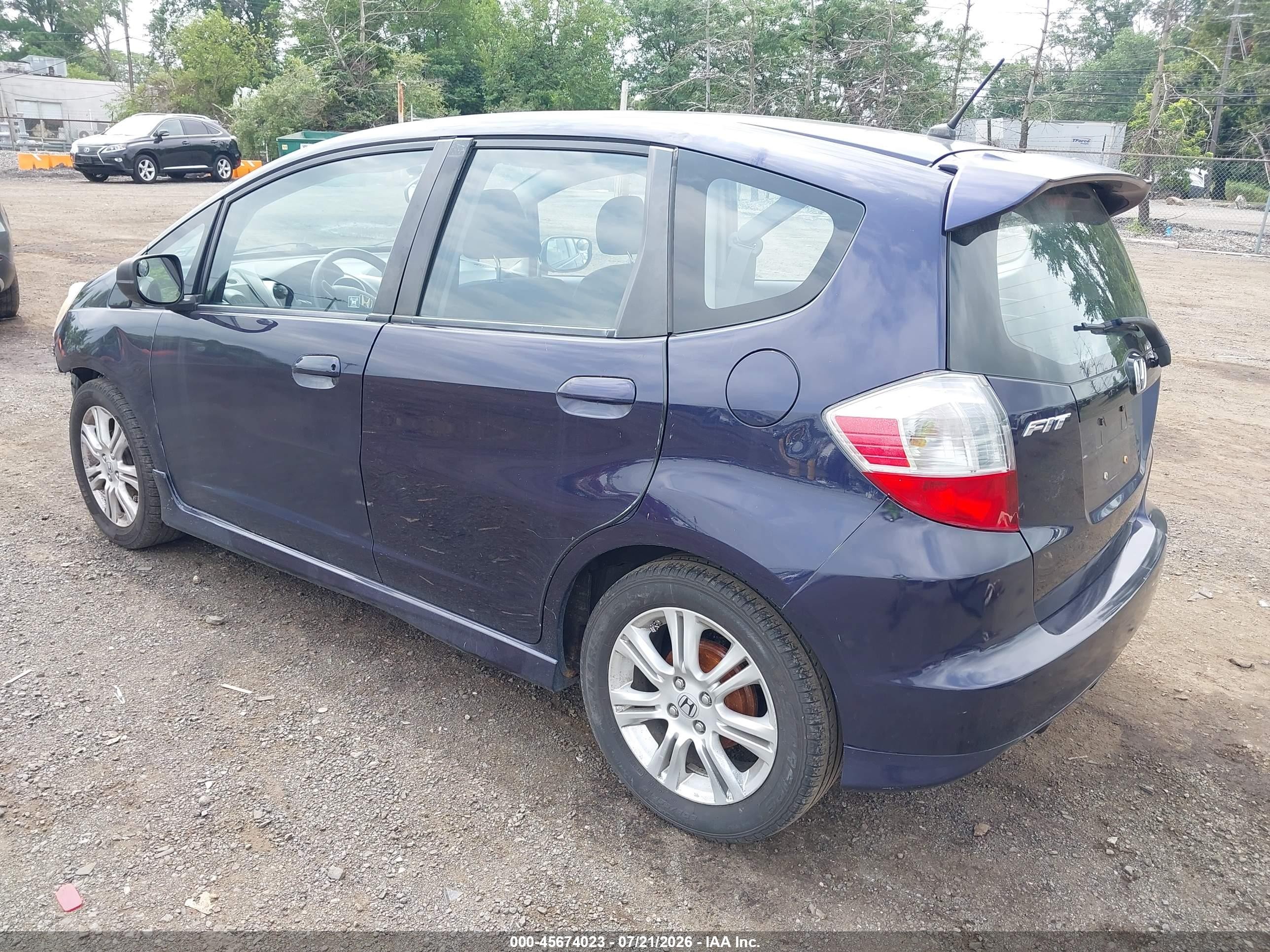 2010 Honda Fit Sport Blue vin: JHMGE8H47AC008519