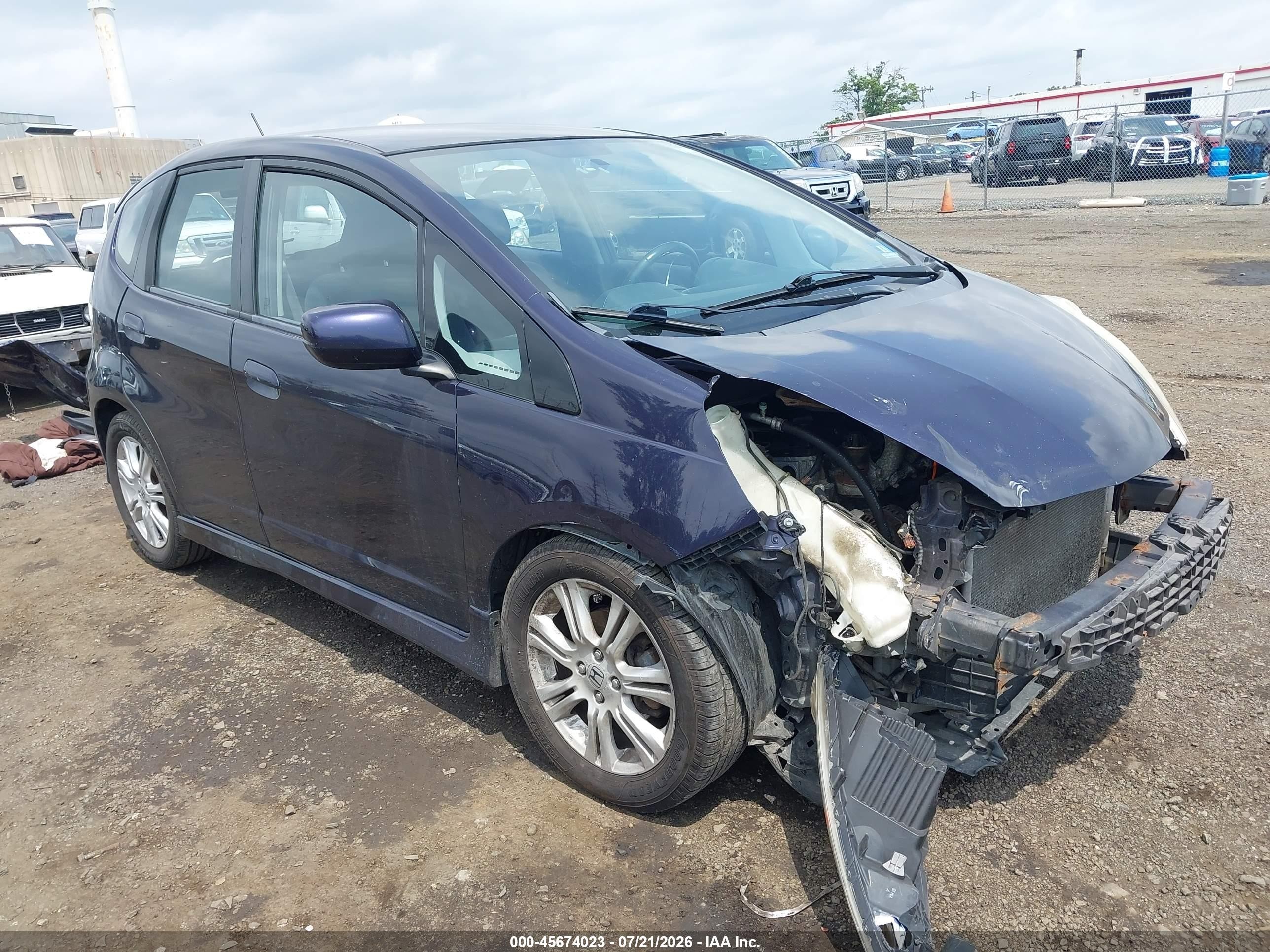 2010 Honda Fit Sport Blue vin: JHMGE8H47AC008519