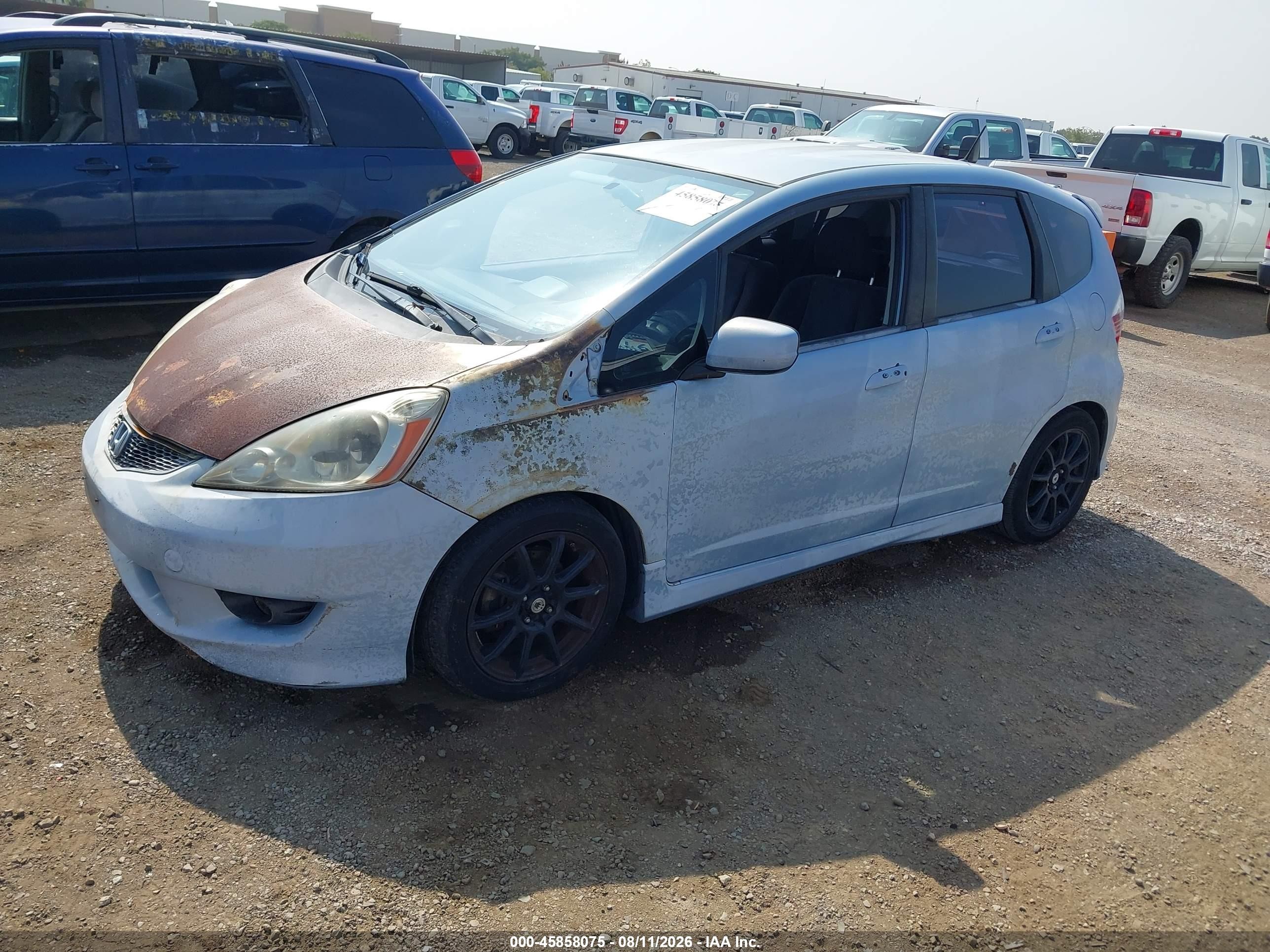2010 Honda Fit Sport Blue vin: JHMGE8H47AC037342