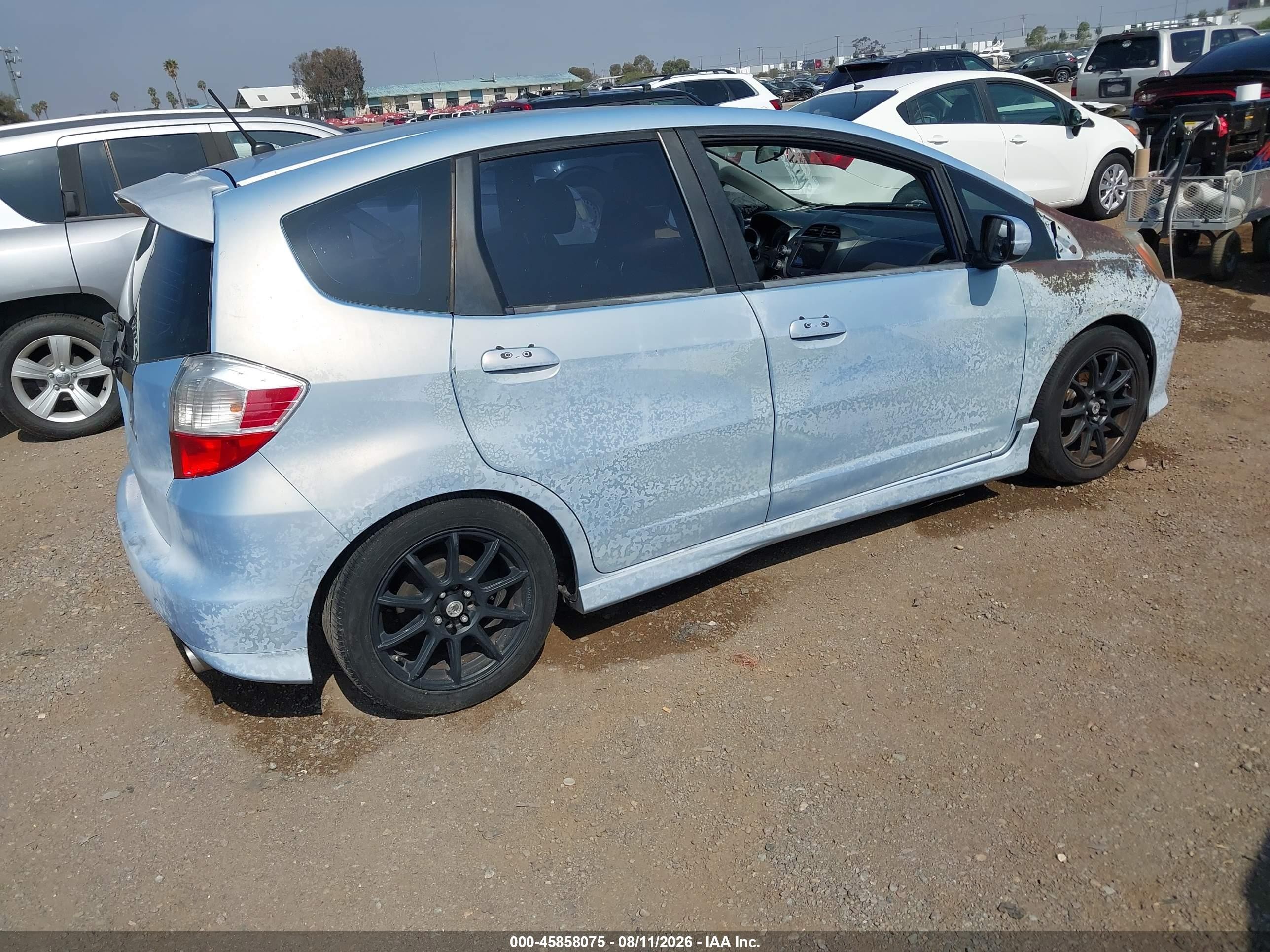 2010 Honda Fit Sport Blue vin: JHMGE8H47AC037342