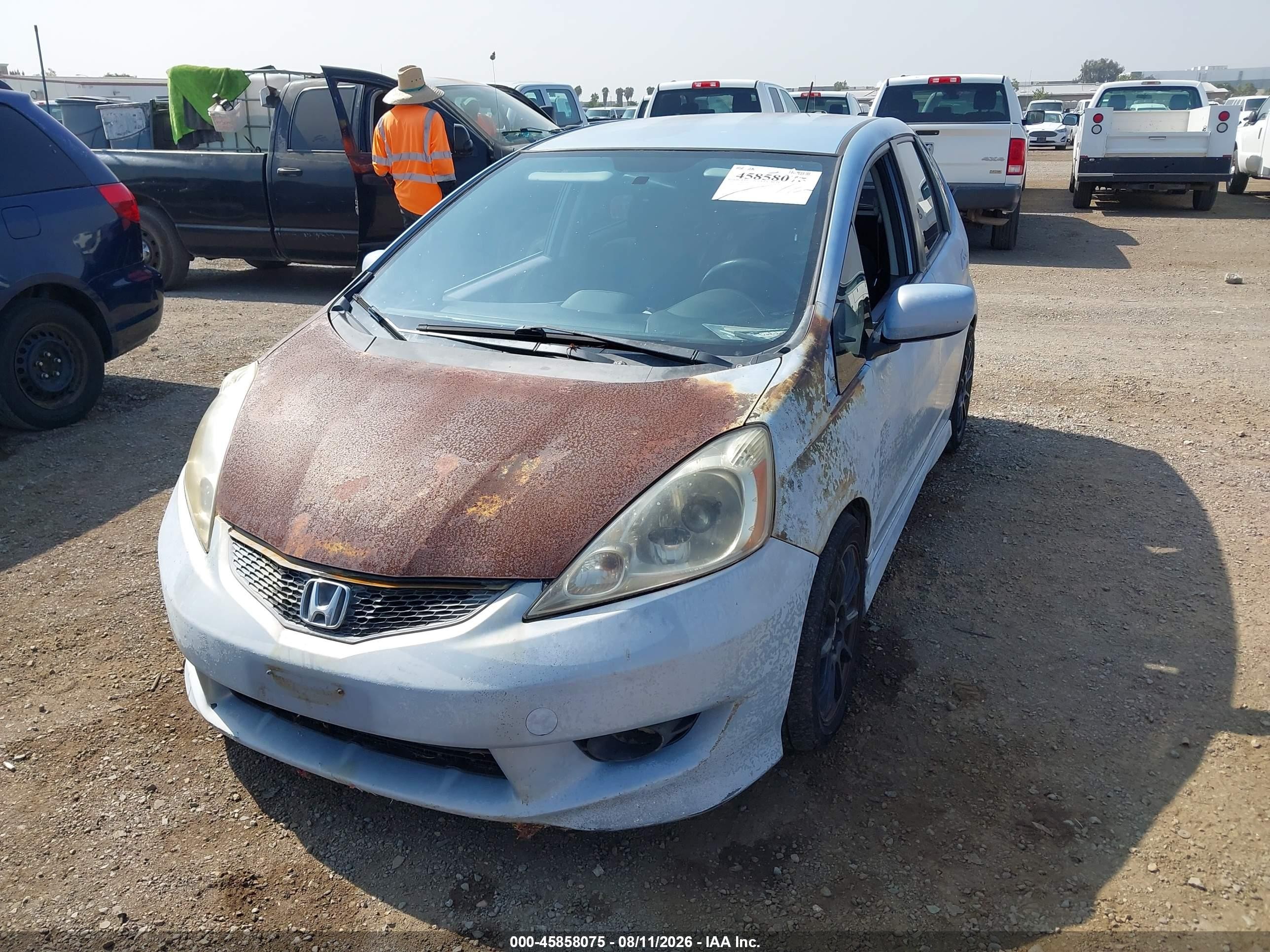 2010 Honda Fit Sport Blue vin: JHMGE8H47AC037342