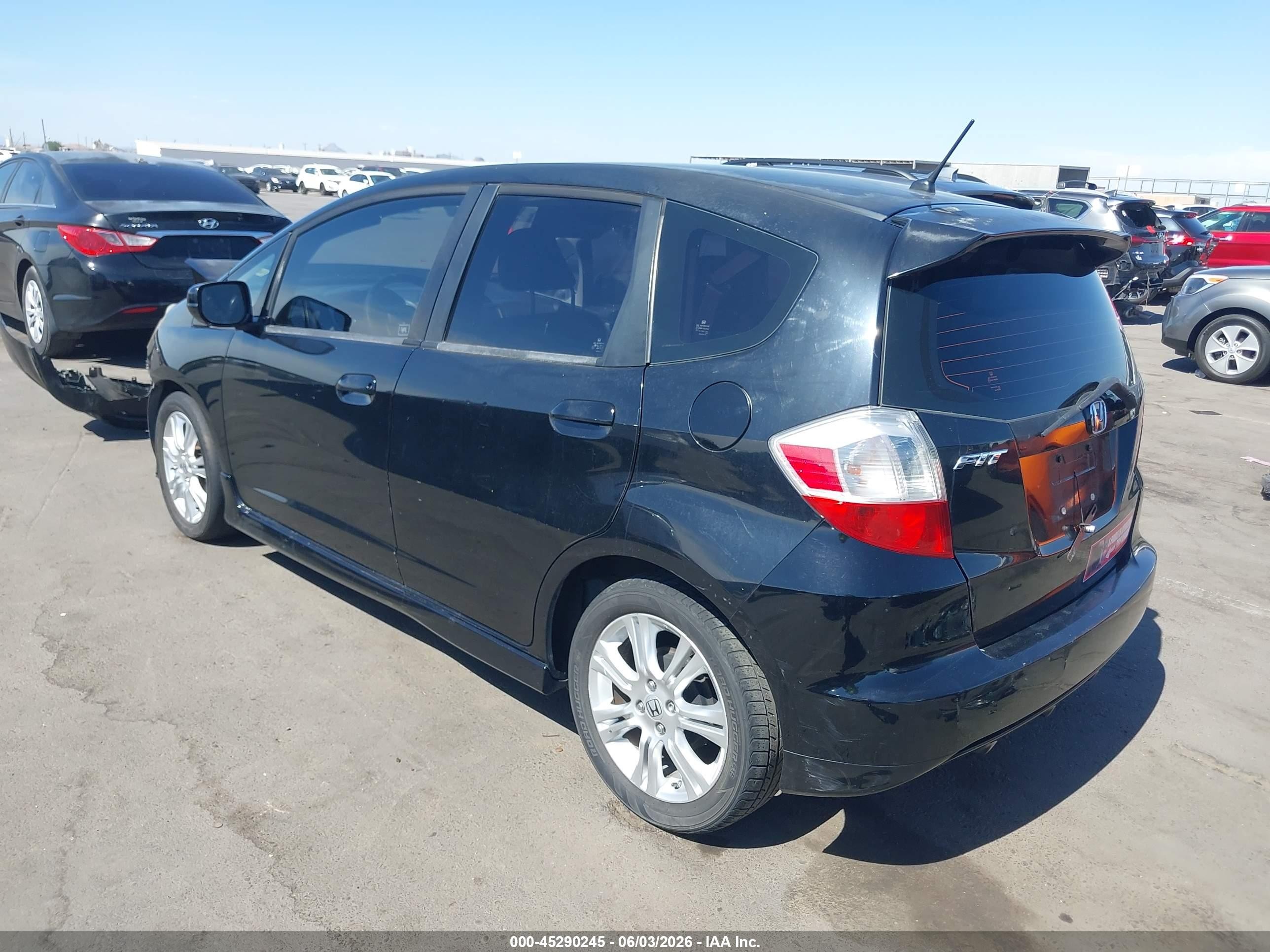 2010 Honda Fit Sport Черный vin: JHMGE8H48AS002119
