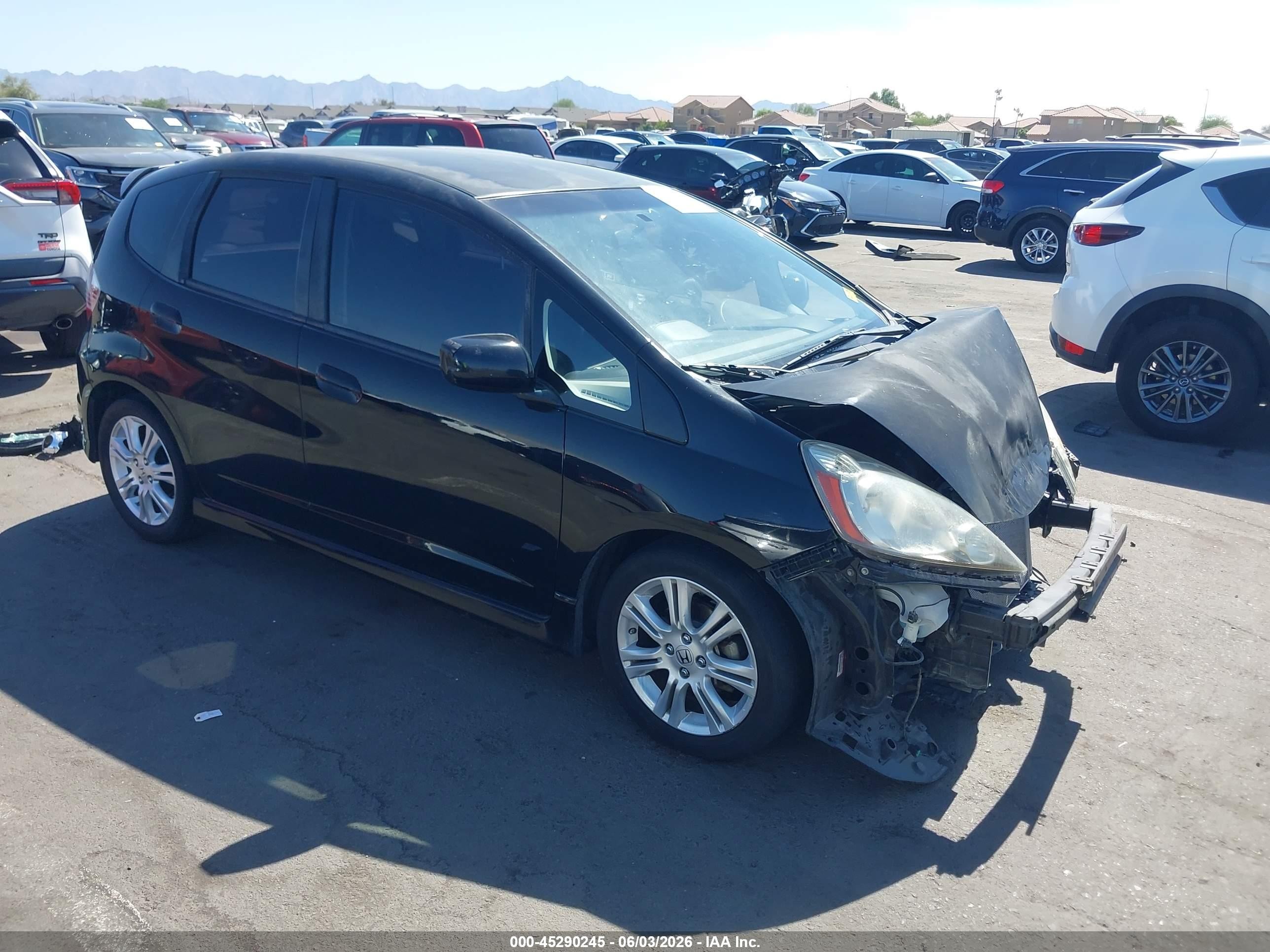 2010 Honda Fit Sport Black vin: JHMGE8H48AS002119