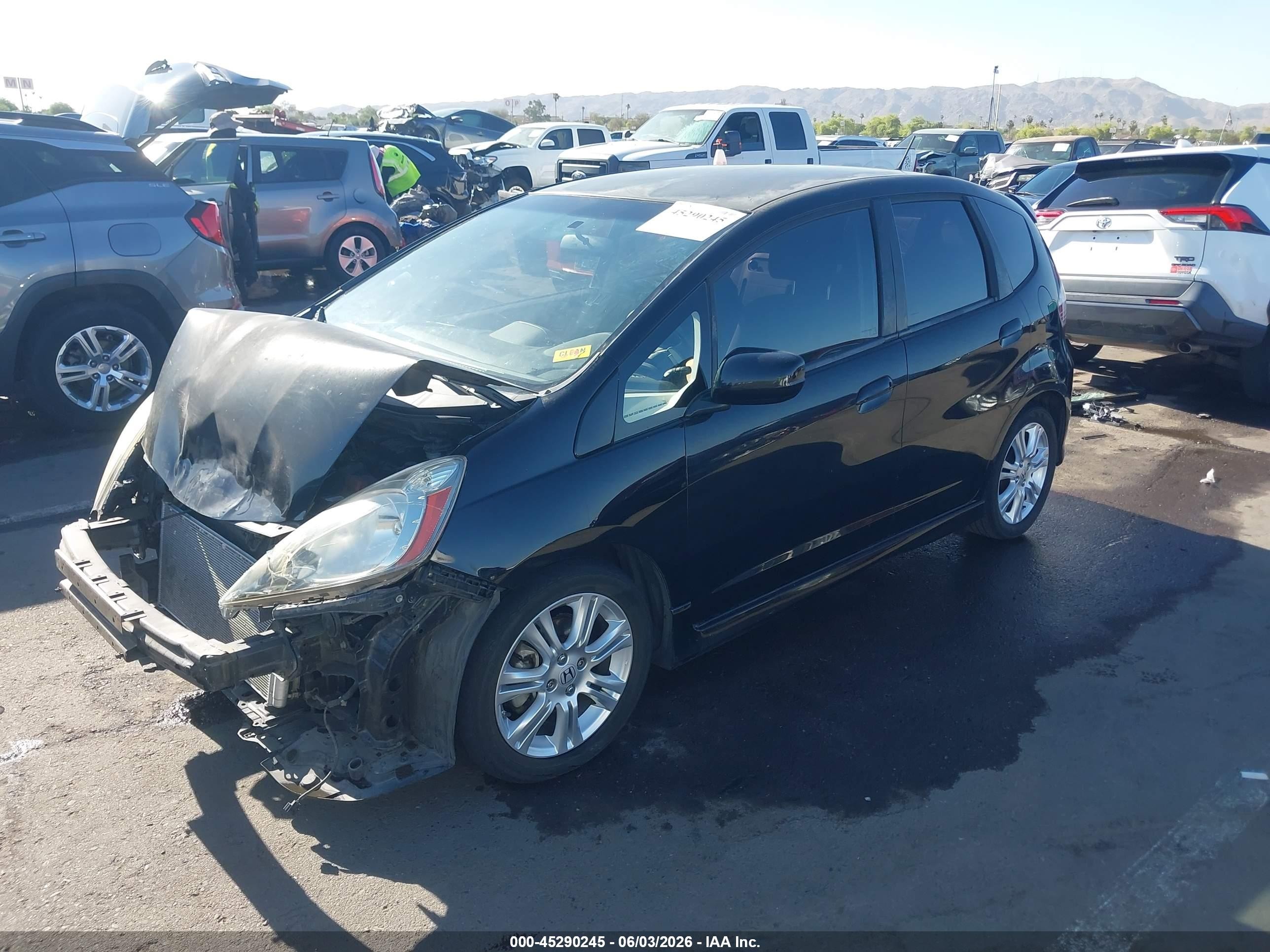 2010 Honda Fit Sport Черный vin: JHMGE8H48AS002119