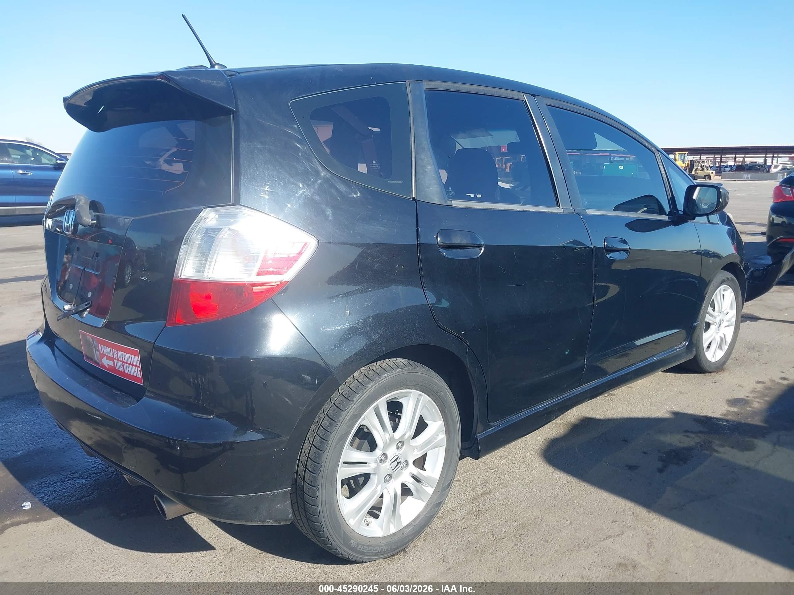 2010 Honda Fit Sport Черный vin: JHMGE8H48AS002119
