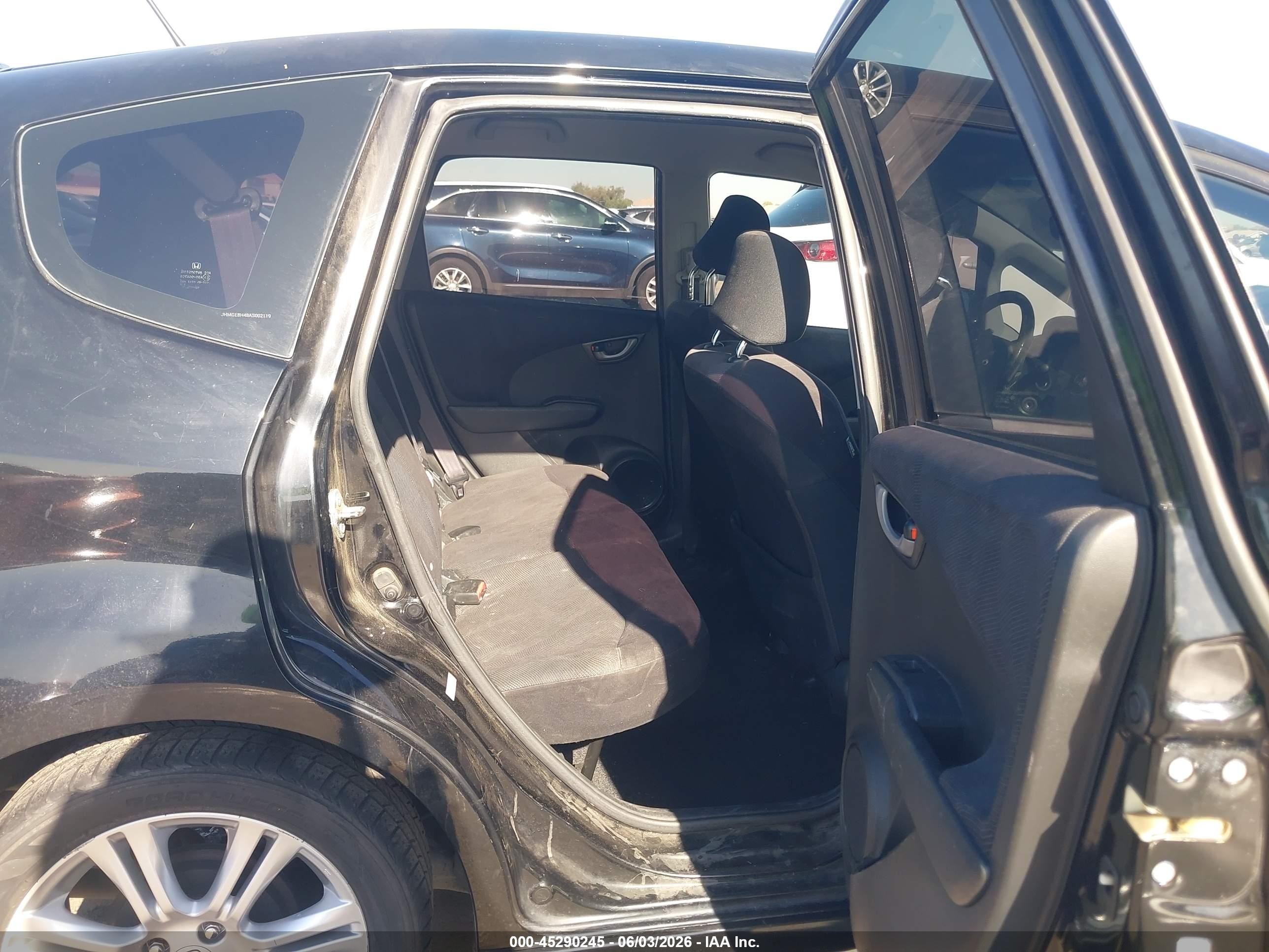2010 Honda Fit Sport Черный vin: JHMGE8H48AS002119