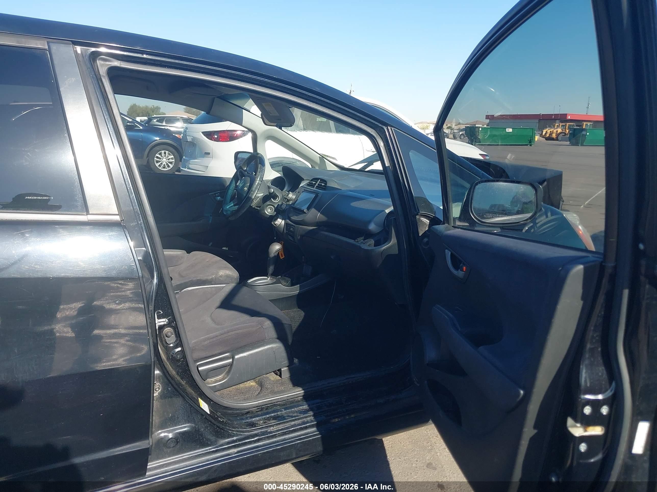 2010 Honda Fit Sport Черный vin: JHMGE8H48AS002119