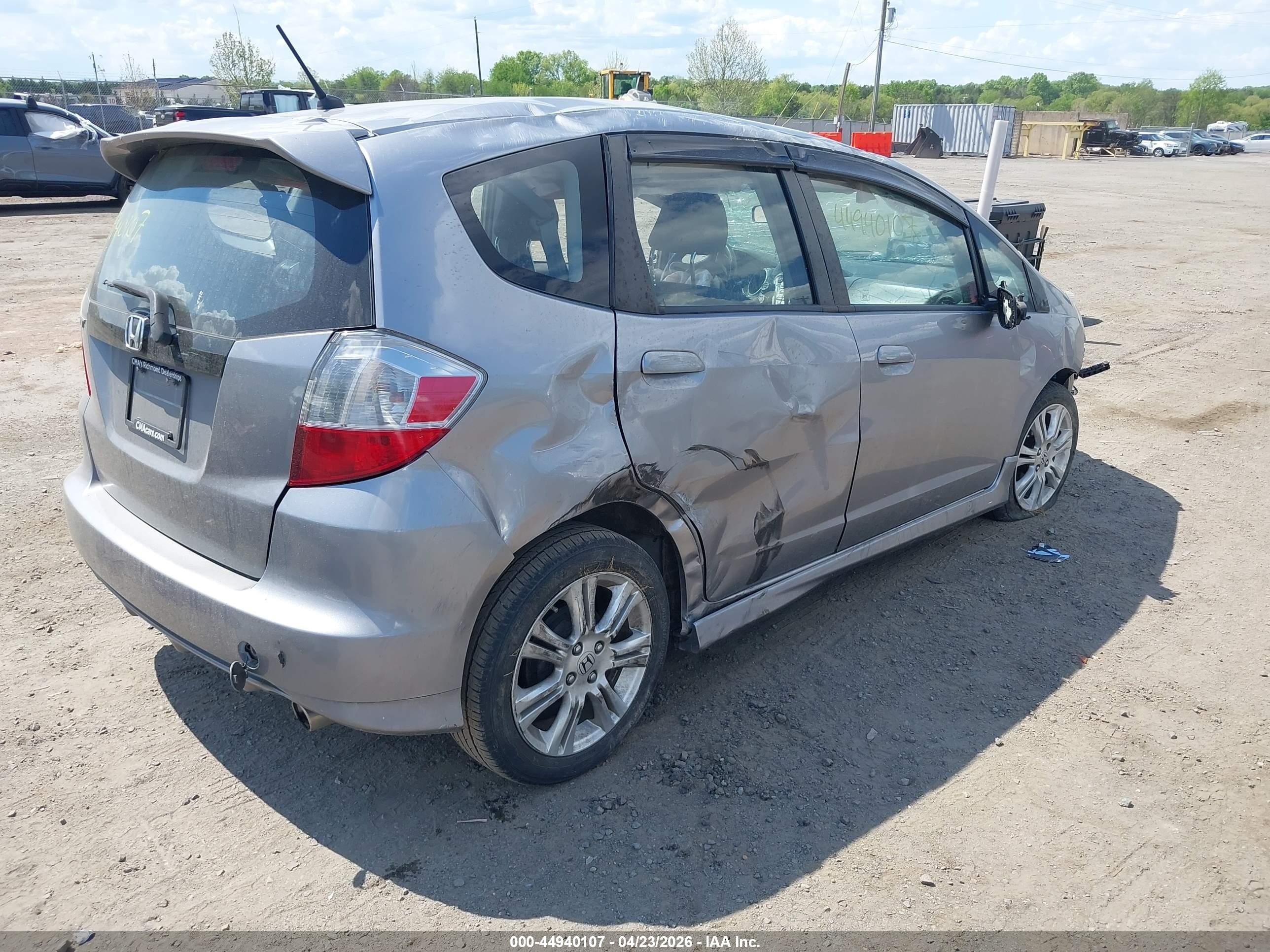 2010 Honda Fit Sport Gray vin: JHMGE8H48AS027439