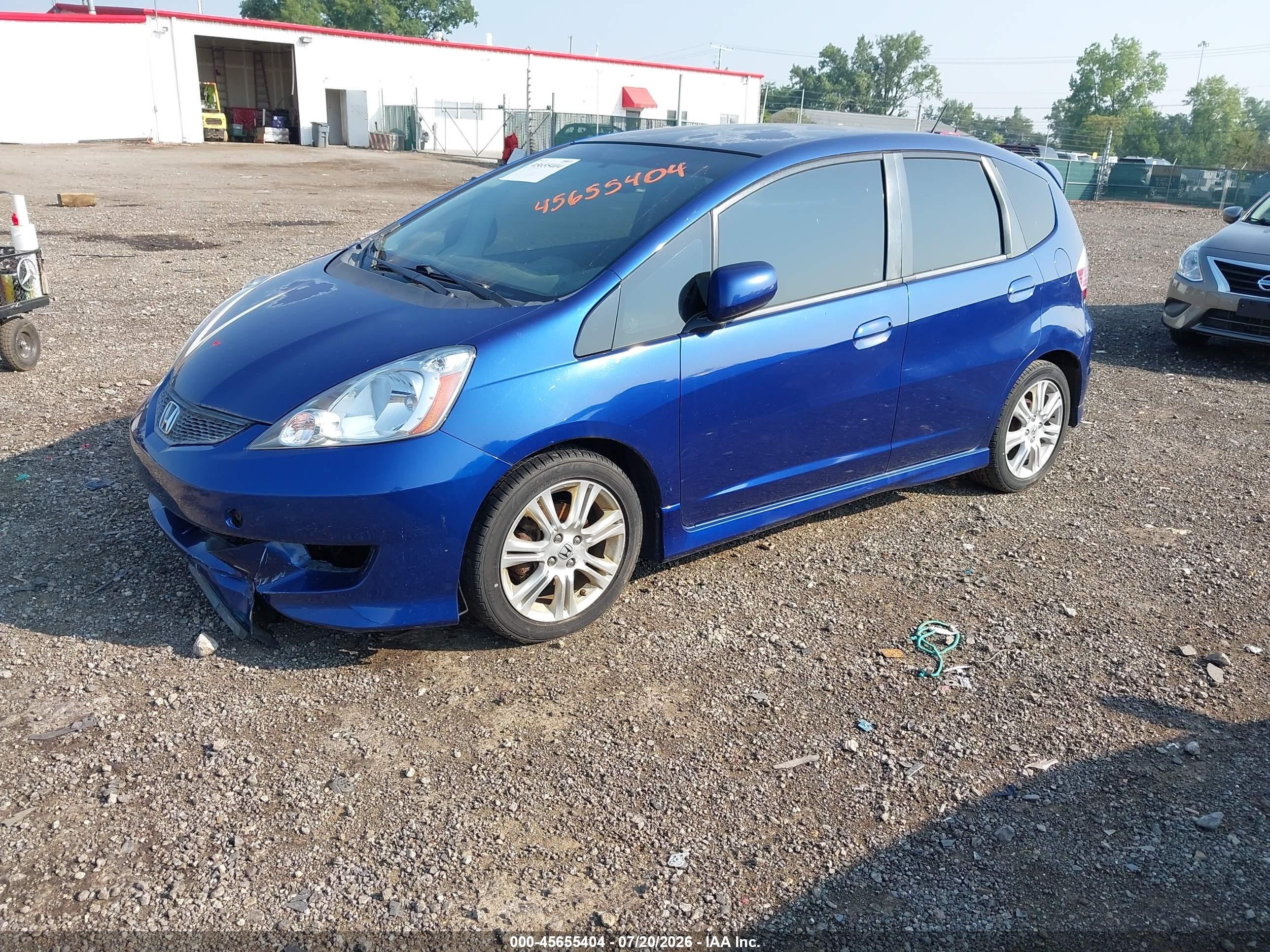 2010 Honda Fit Sport Blue vin: JHMGE8H48AT024163
