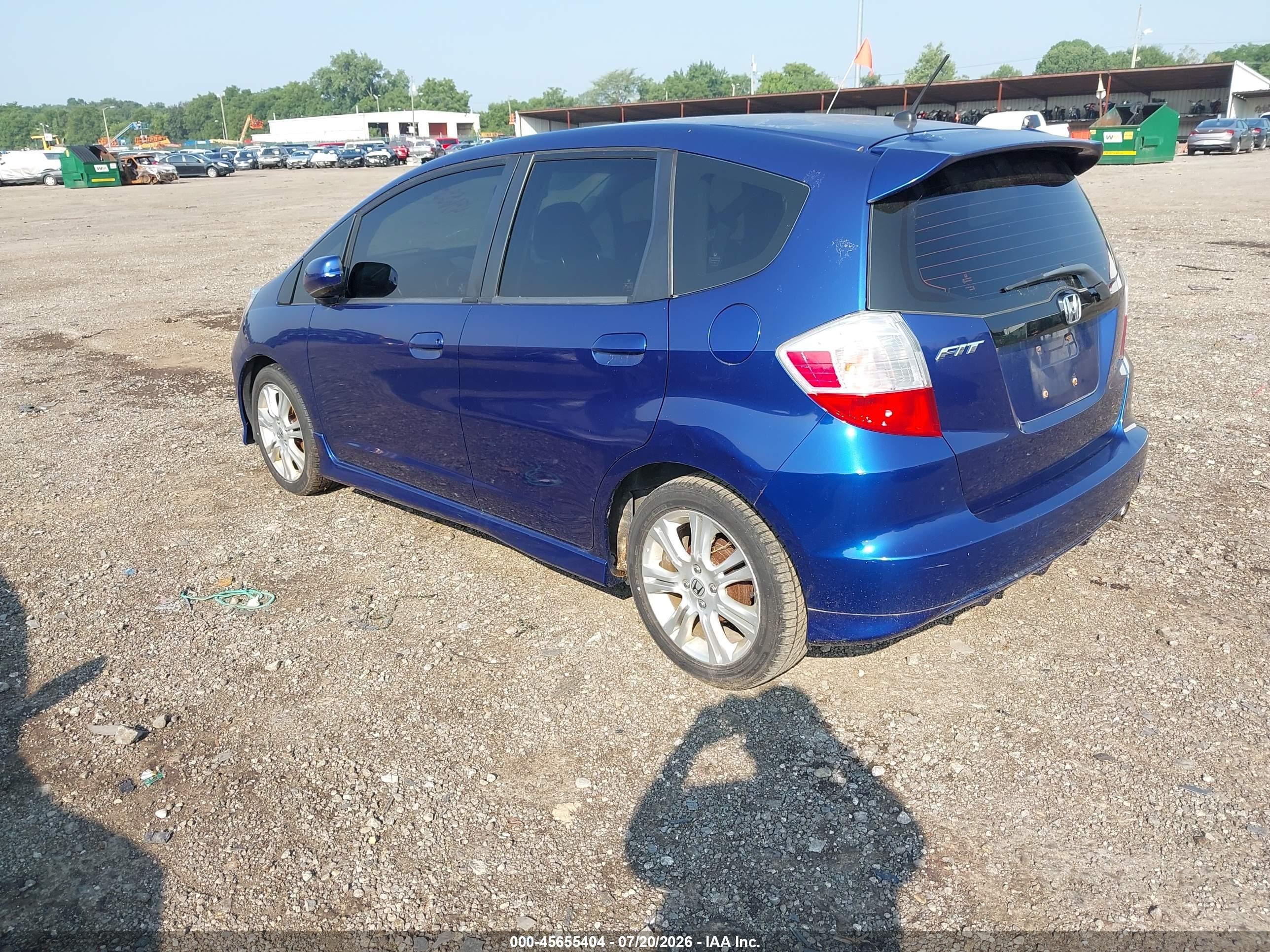2010 Honda Fit Sport Blue vin: JHMGE8H48AT024163