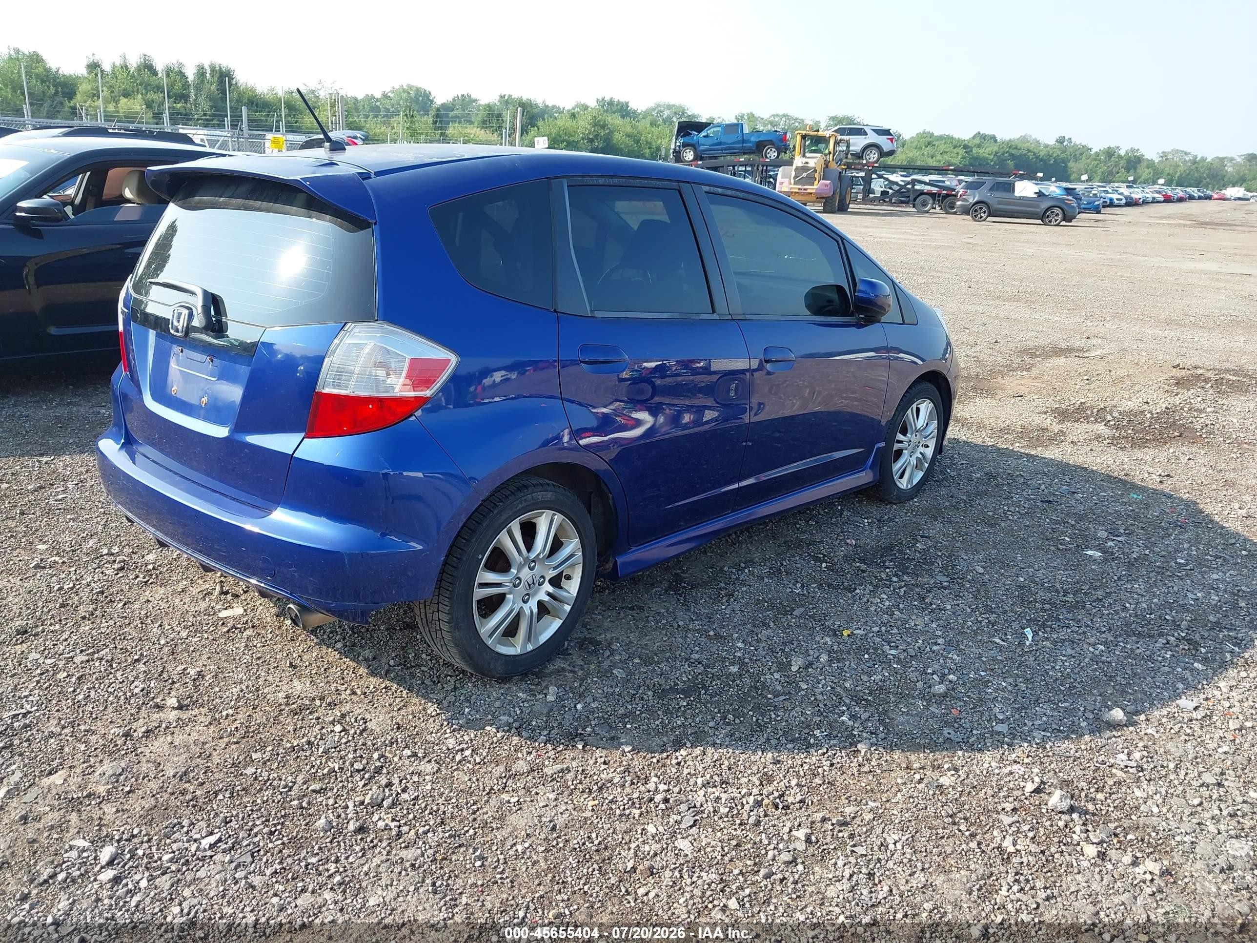 2010 Honda Fit Sport Blue vin: JHMGE8H48AT024163