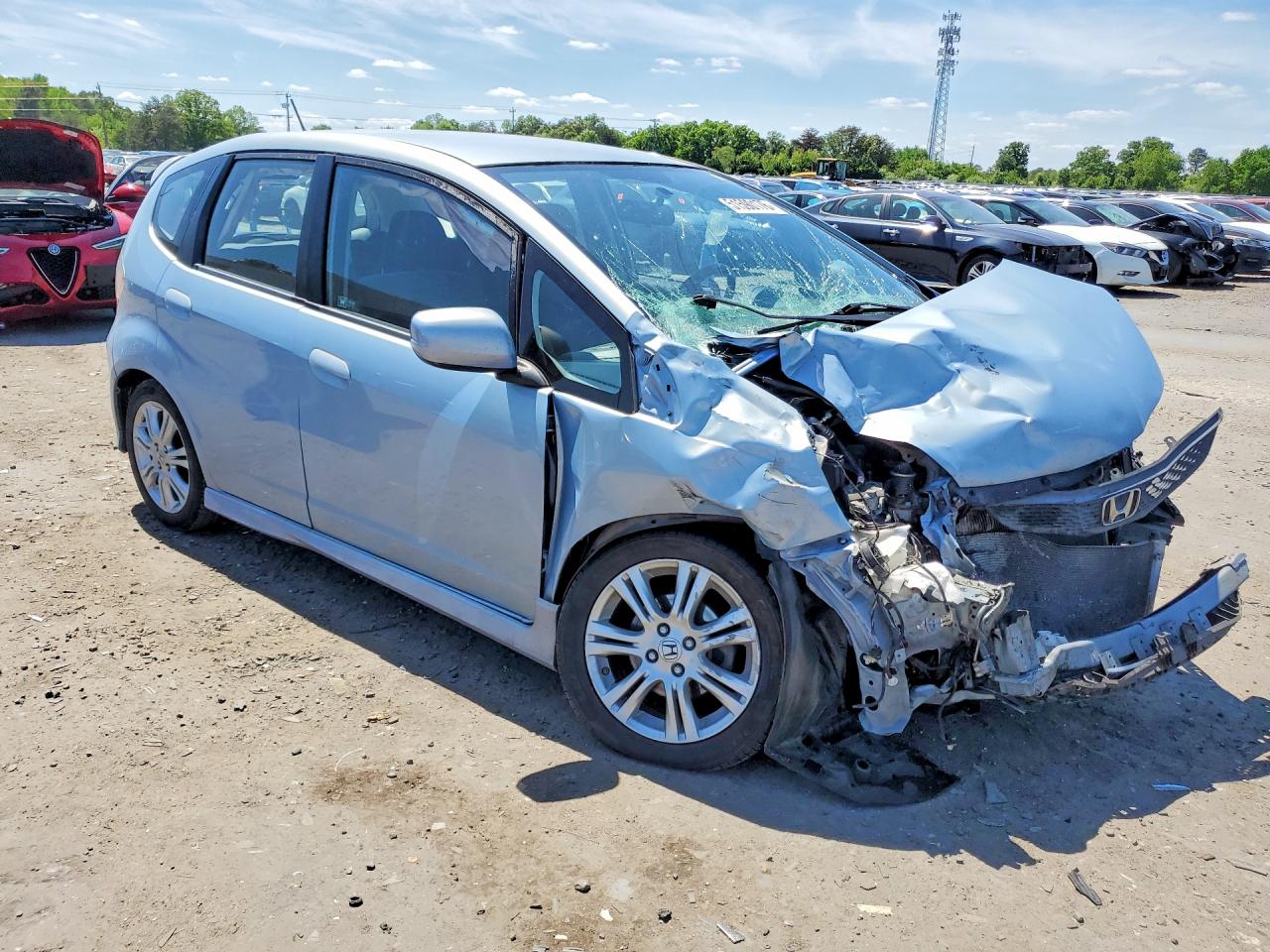 2010 Honda Fit Sport Blue vin: JHMGE8H49AC032904
