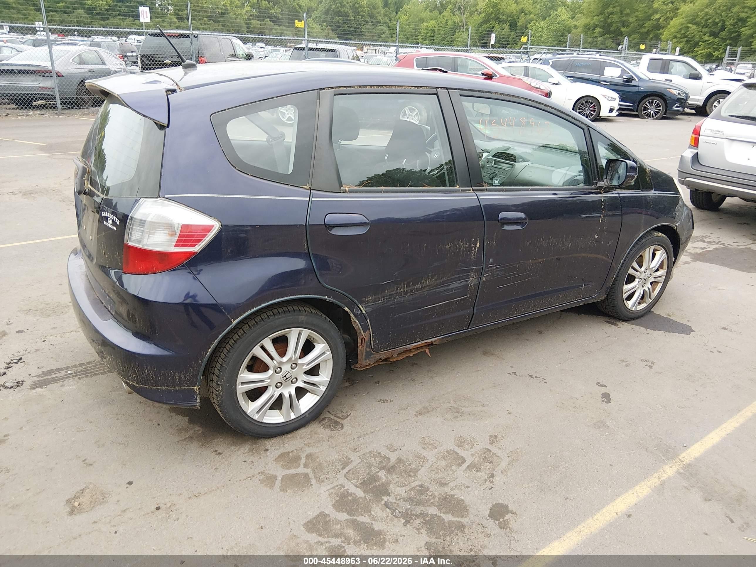 2010 Honda Fit Sport Dark Blue vin: JHMGE8H4XAC009180