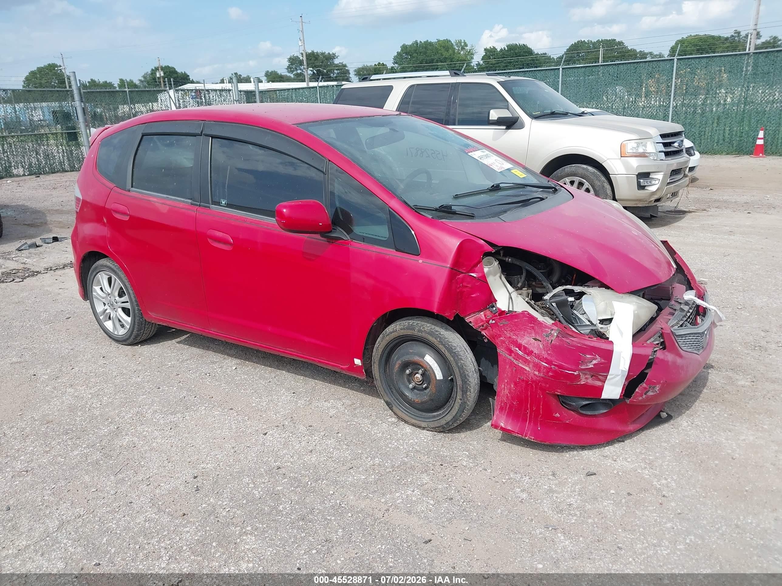 2010 Honda Fit Sport Red vin: JHMGE8H4XAC017361