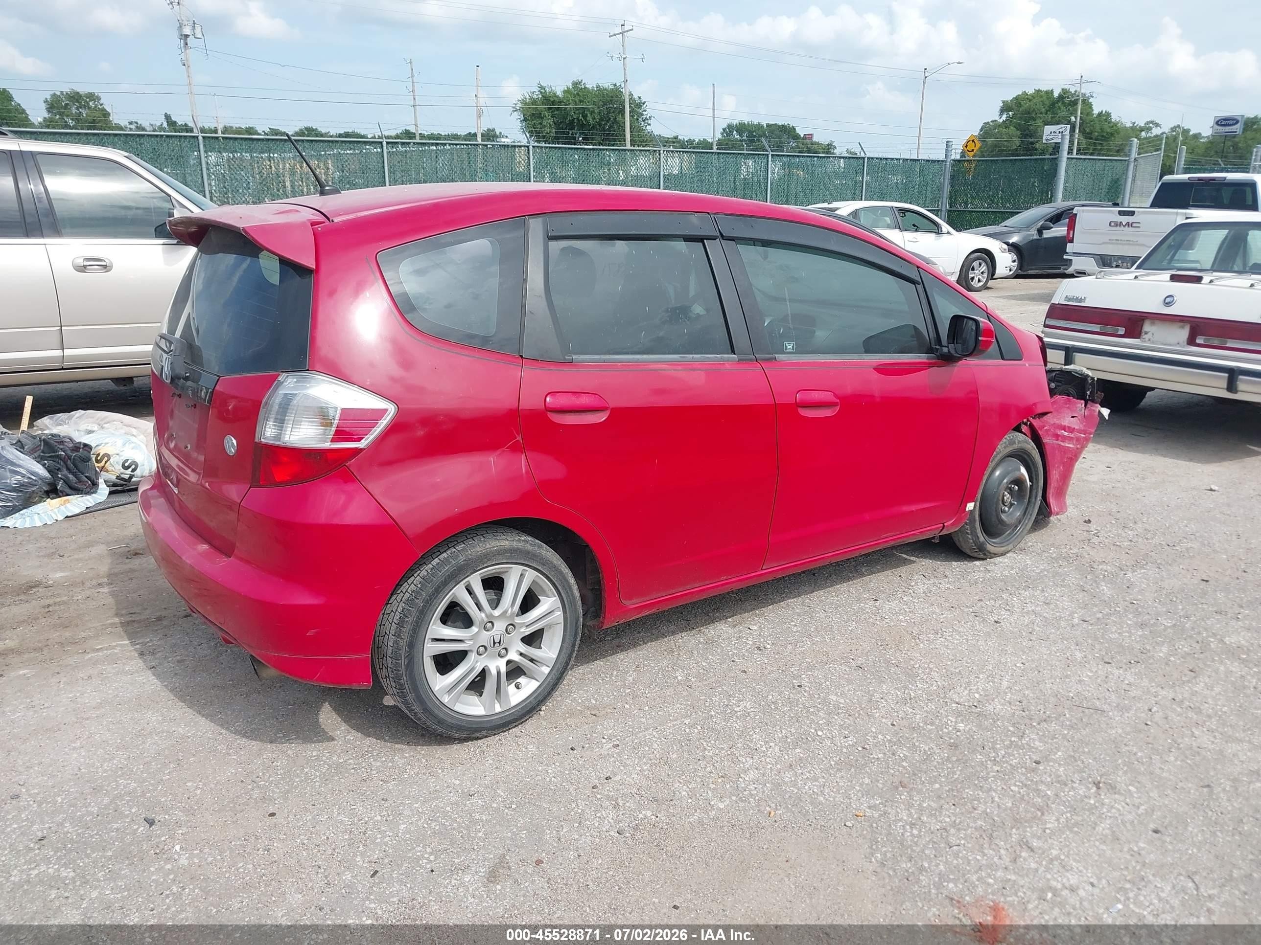 2010 Honda Fit Sport Red vin: JHMGE8H4XAC017361