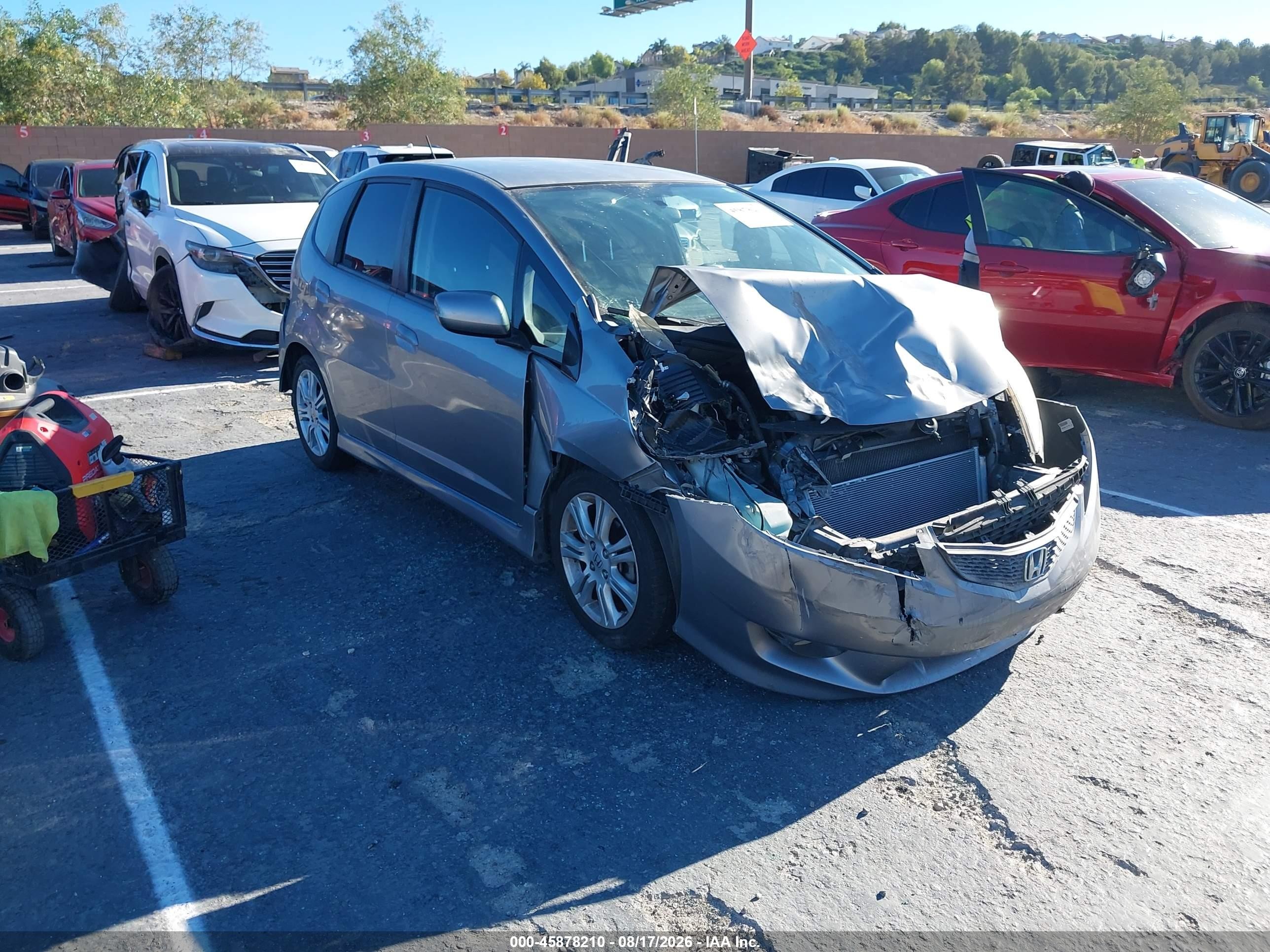 2010 Honda Fit Sport Gray vin: JHMGE8H4XAS028429