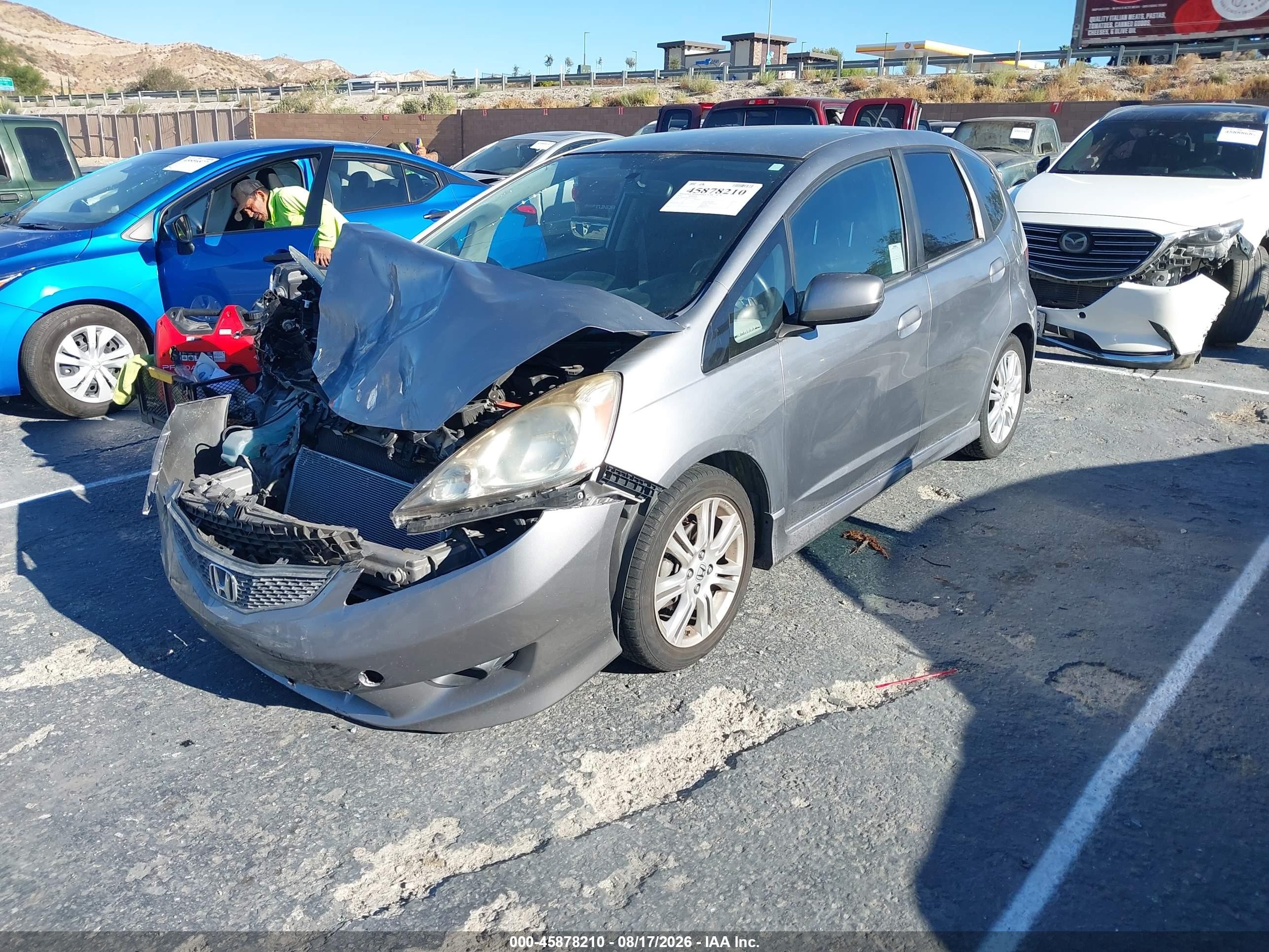 2010 Honda Fit Sport Gray vin: JHMGE8H4XAS028429