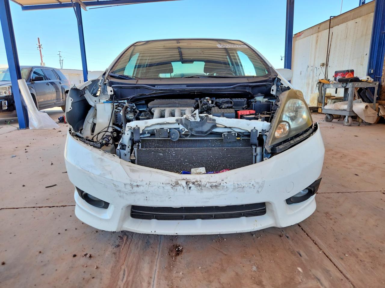 2013 Honda Fit Sport White vin: JHMGE8H50DC026065