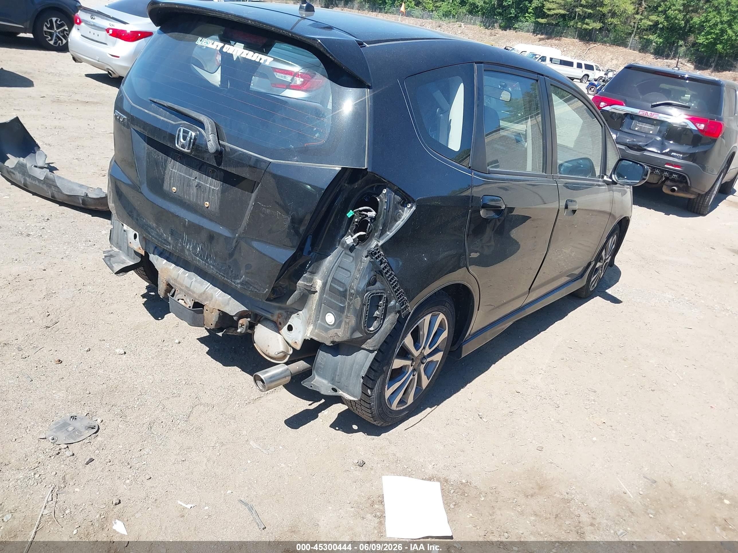 2012 Honda Fit Sport Black vin: JHMGE8H51CC006101