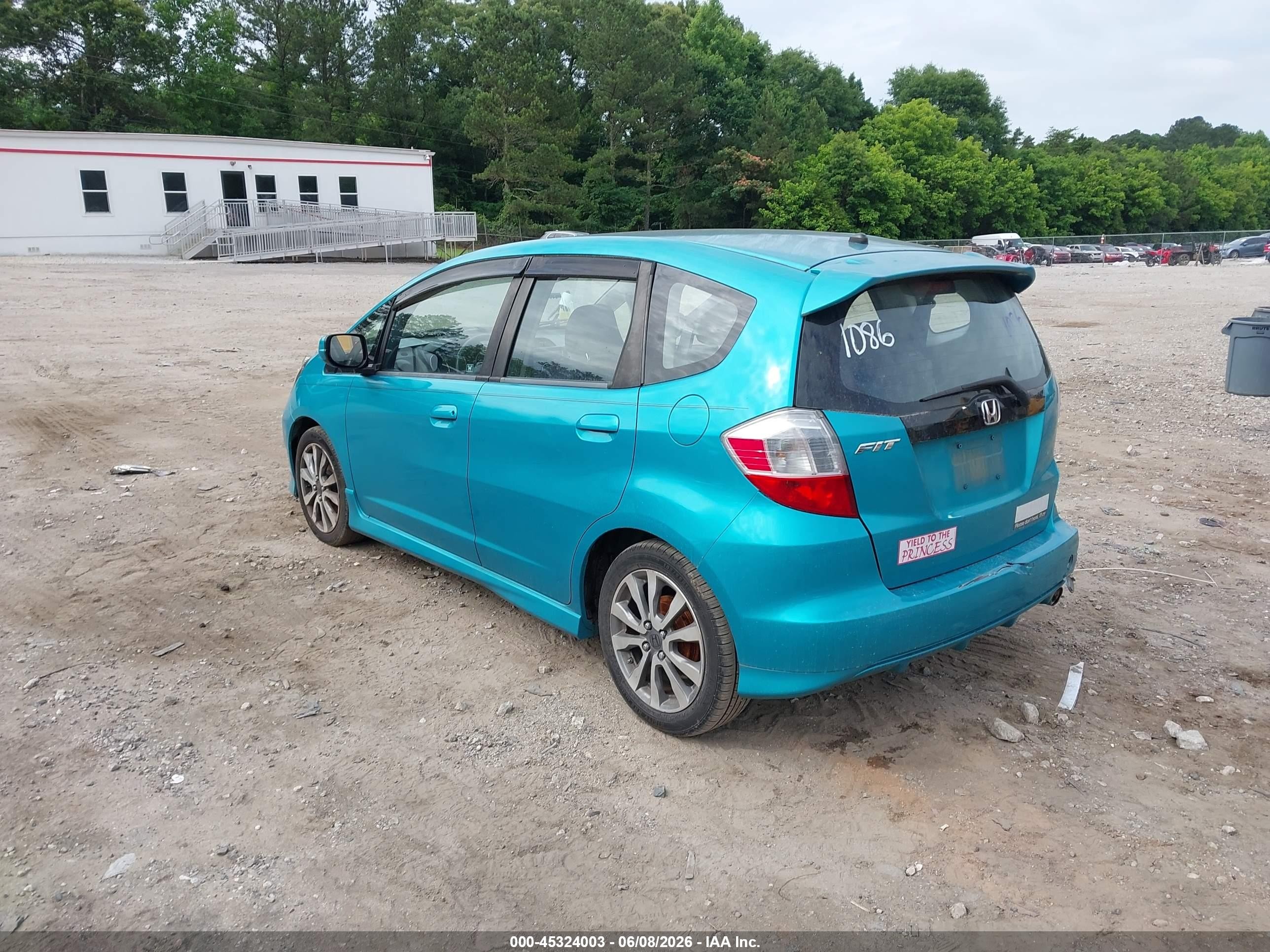 2012 Honda Fit Sport Blue vin: JHMGE8H51CC011086