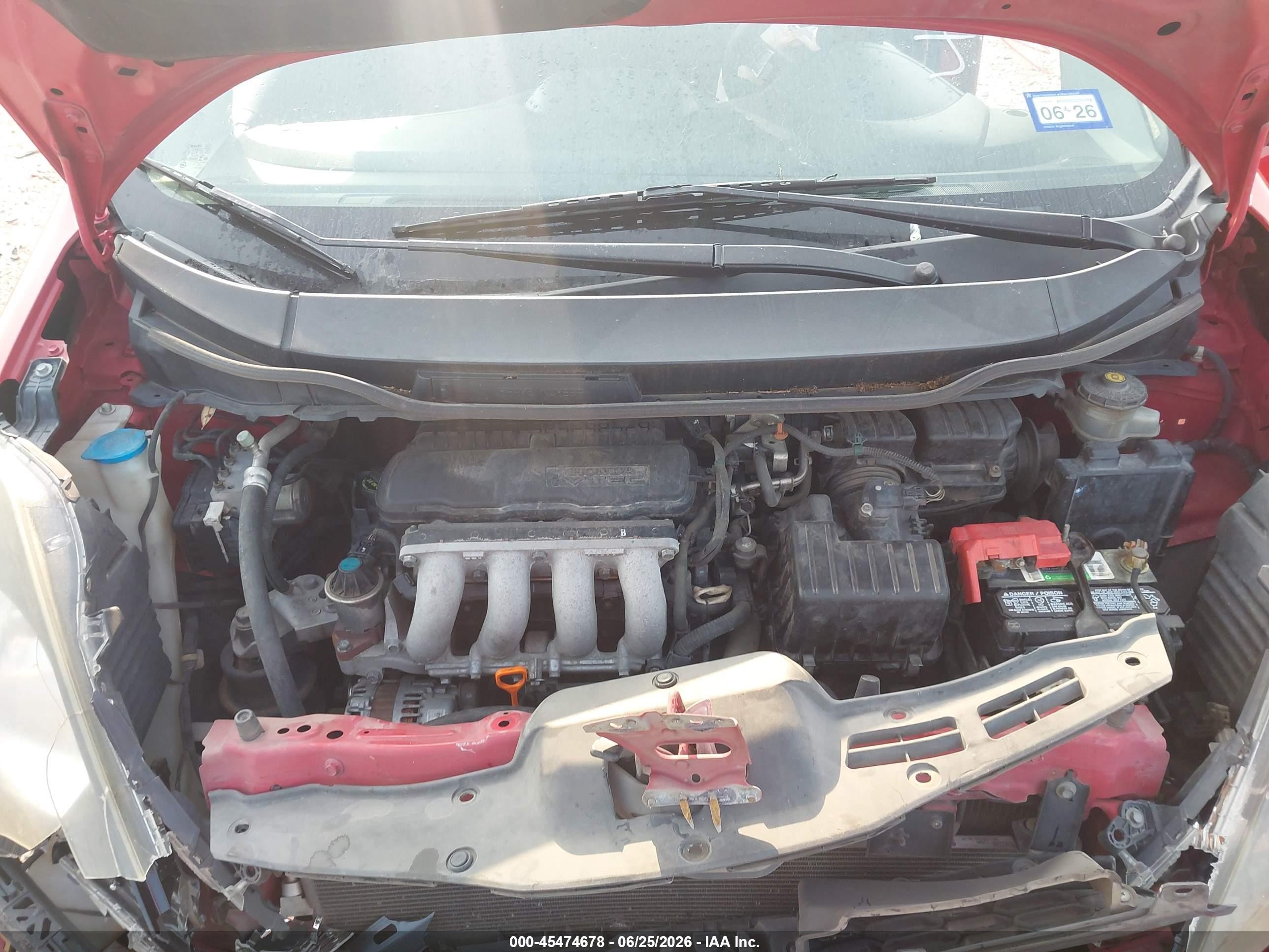 2012 Honda Fit Sport Red vin: JHMGE8H51CC019463
