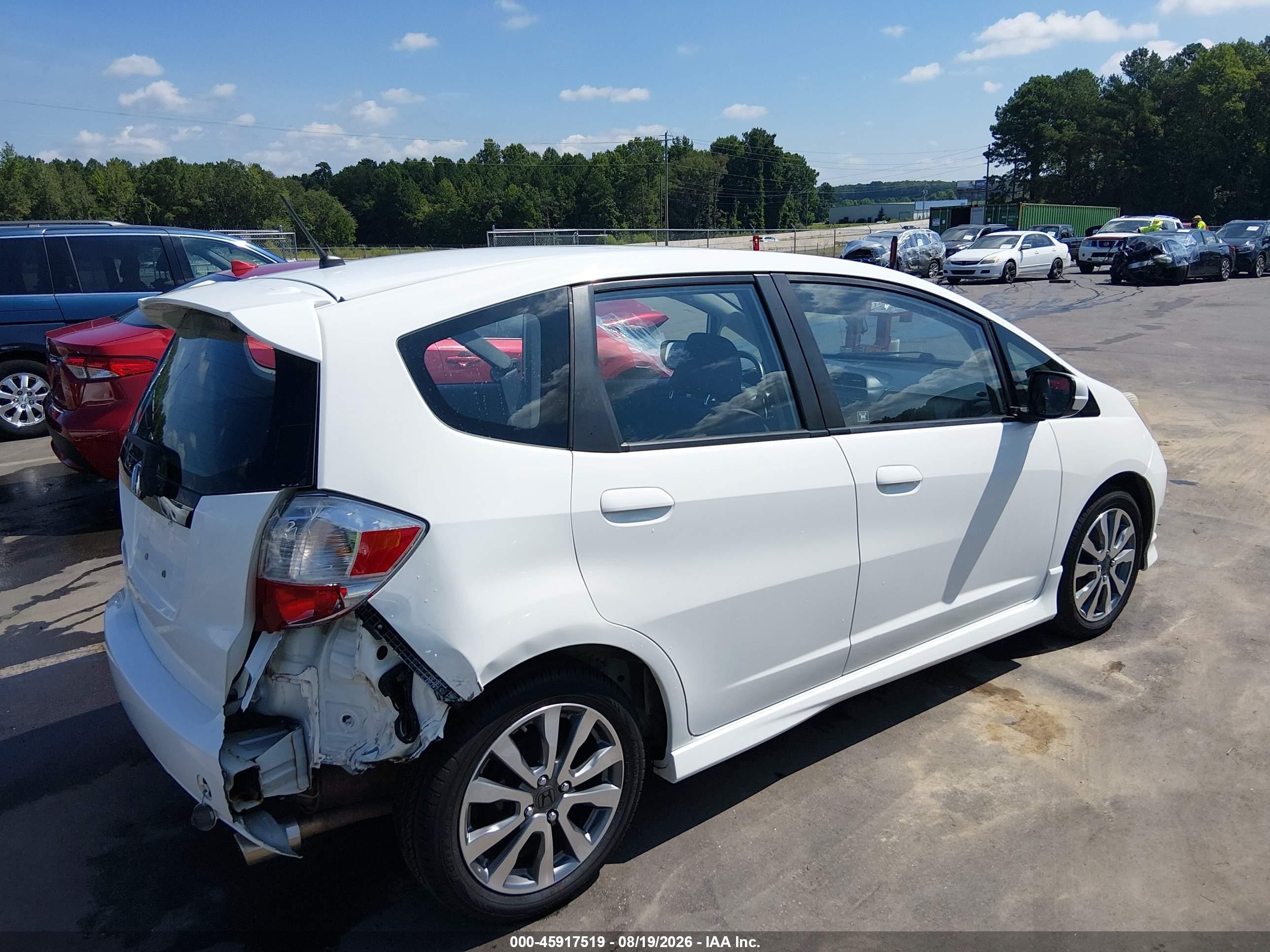 2012 Honda Fit Sport White vin: JHMGE8H52CC001585