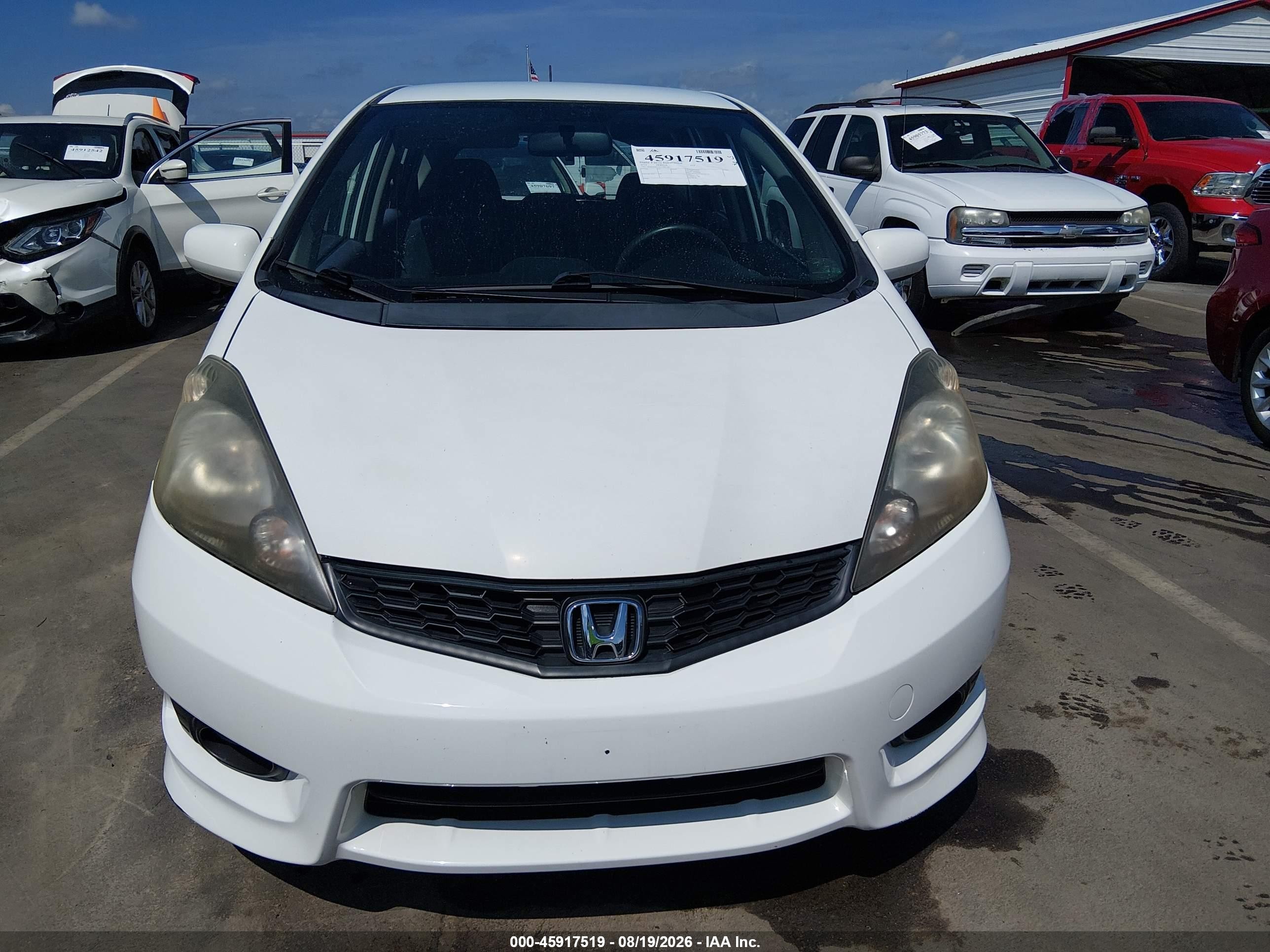 2012 Honda Fit Sport White vin: JHMGE8H52CC001585
