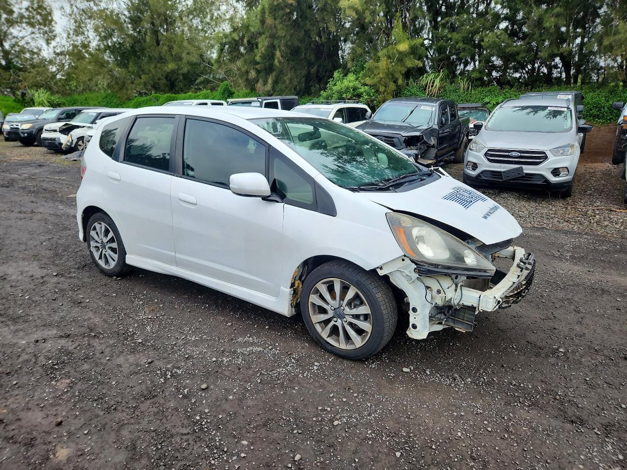 2012 Honda Fit Sport White vin: JHMGE8H52CC008102