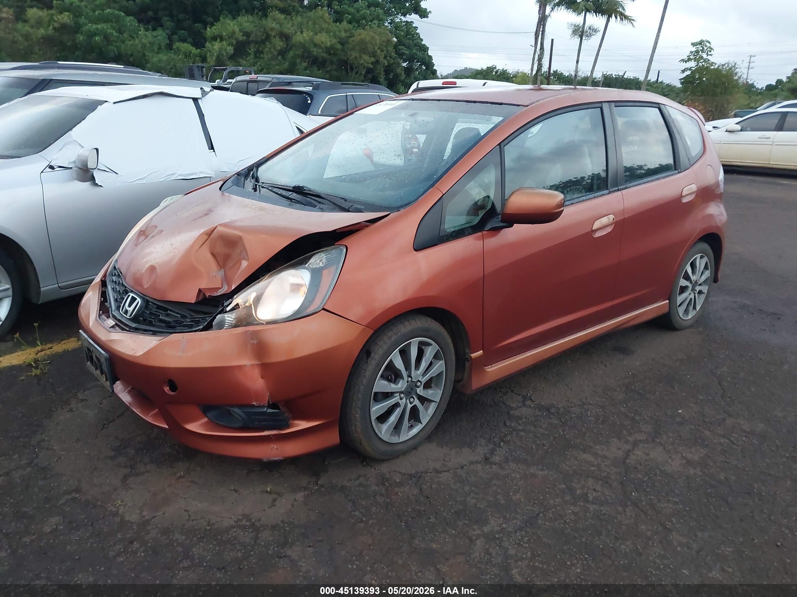 2012 Honda Fit Sport Orange vin: JHMGE8H52CC009122